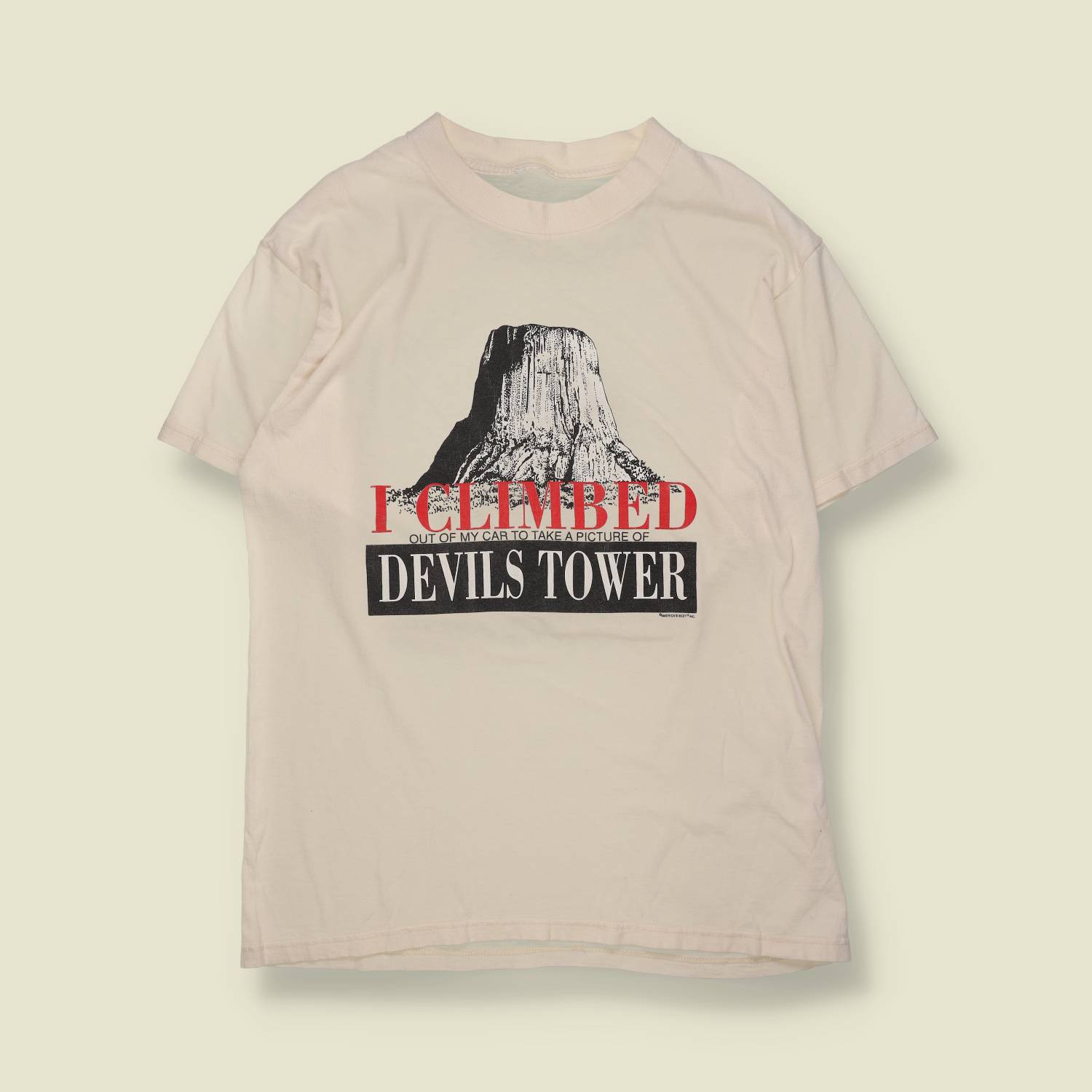 1980s | Devils Tower | Graphic T-Shirt | White – L