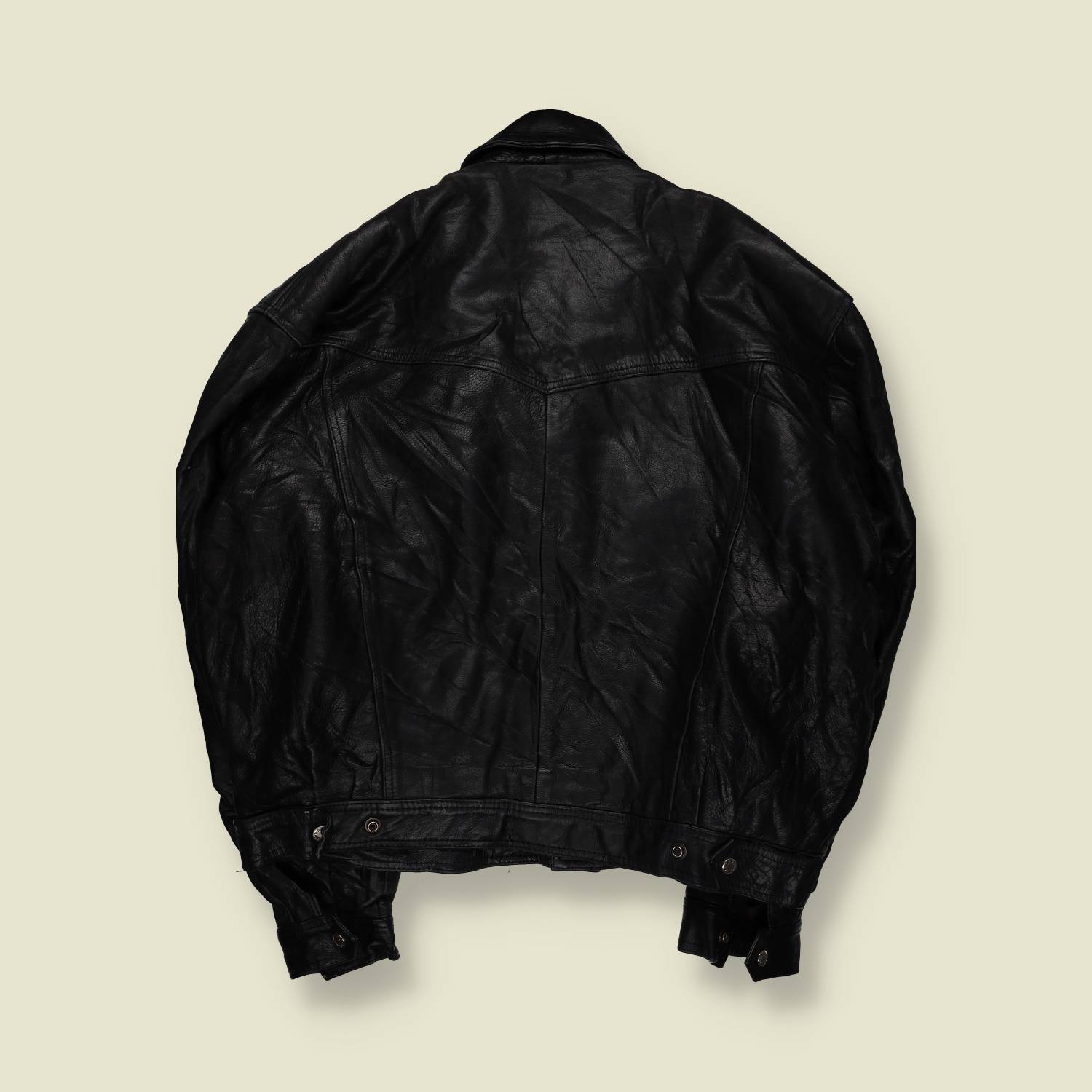 1980s | Akaso | Leather Western Jacket | Black - XXL