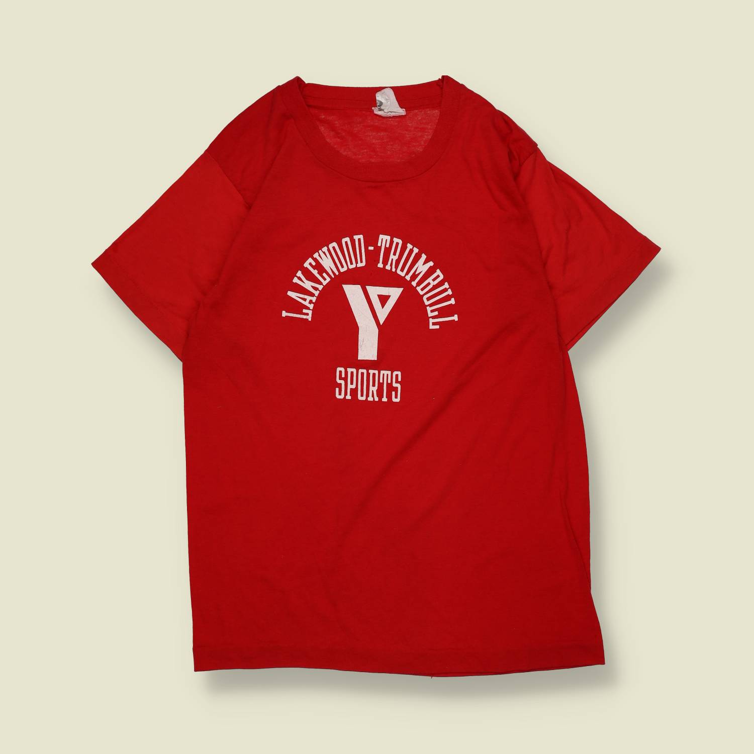 1970s | Lakewood–Trumbull YMCA | Sports T-shirt – Red - XXS