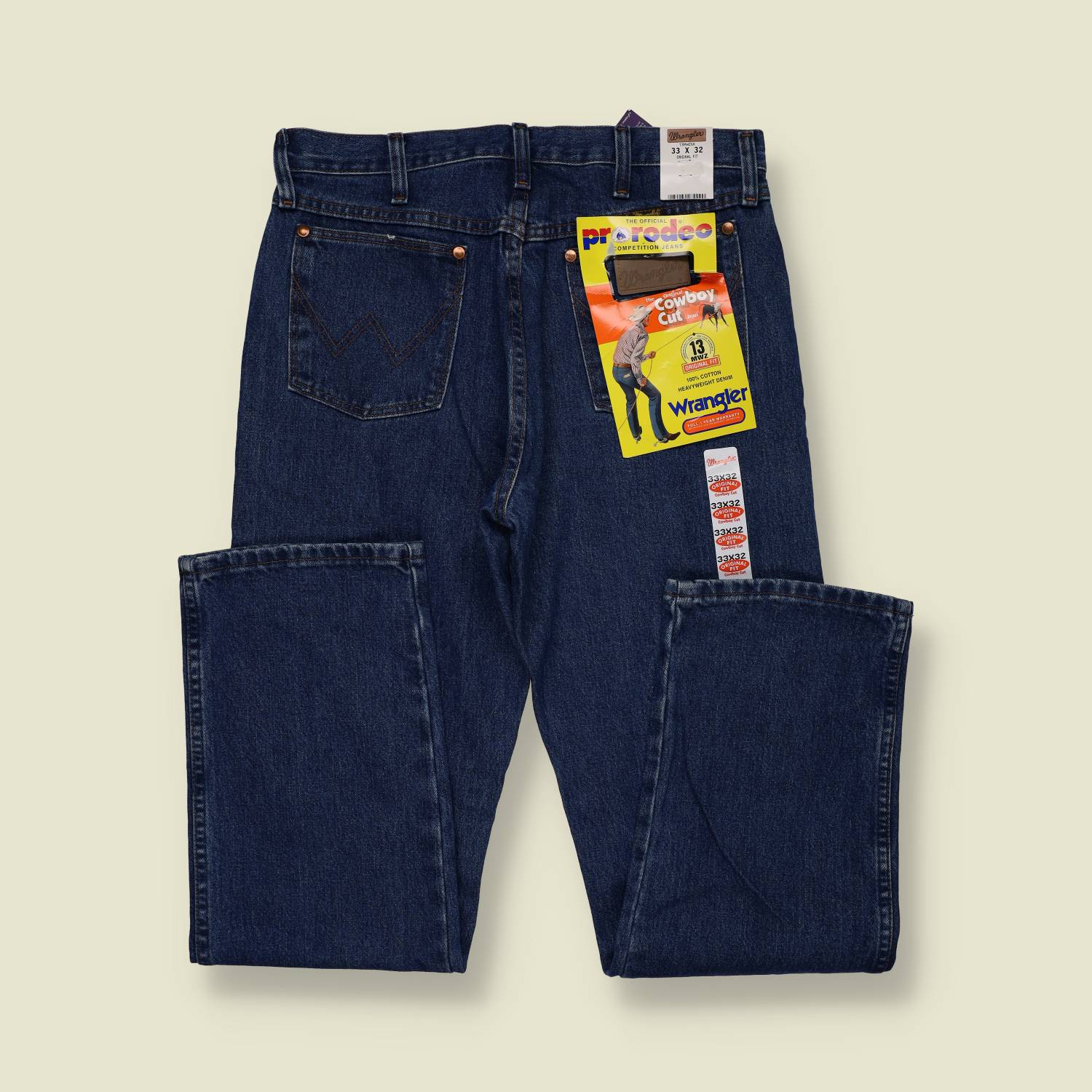 1990s | Wrangler | Pro Rodeo | Deadstock | Cowboy Cut Jeans | Made in USA – w33