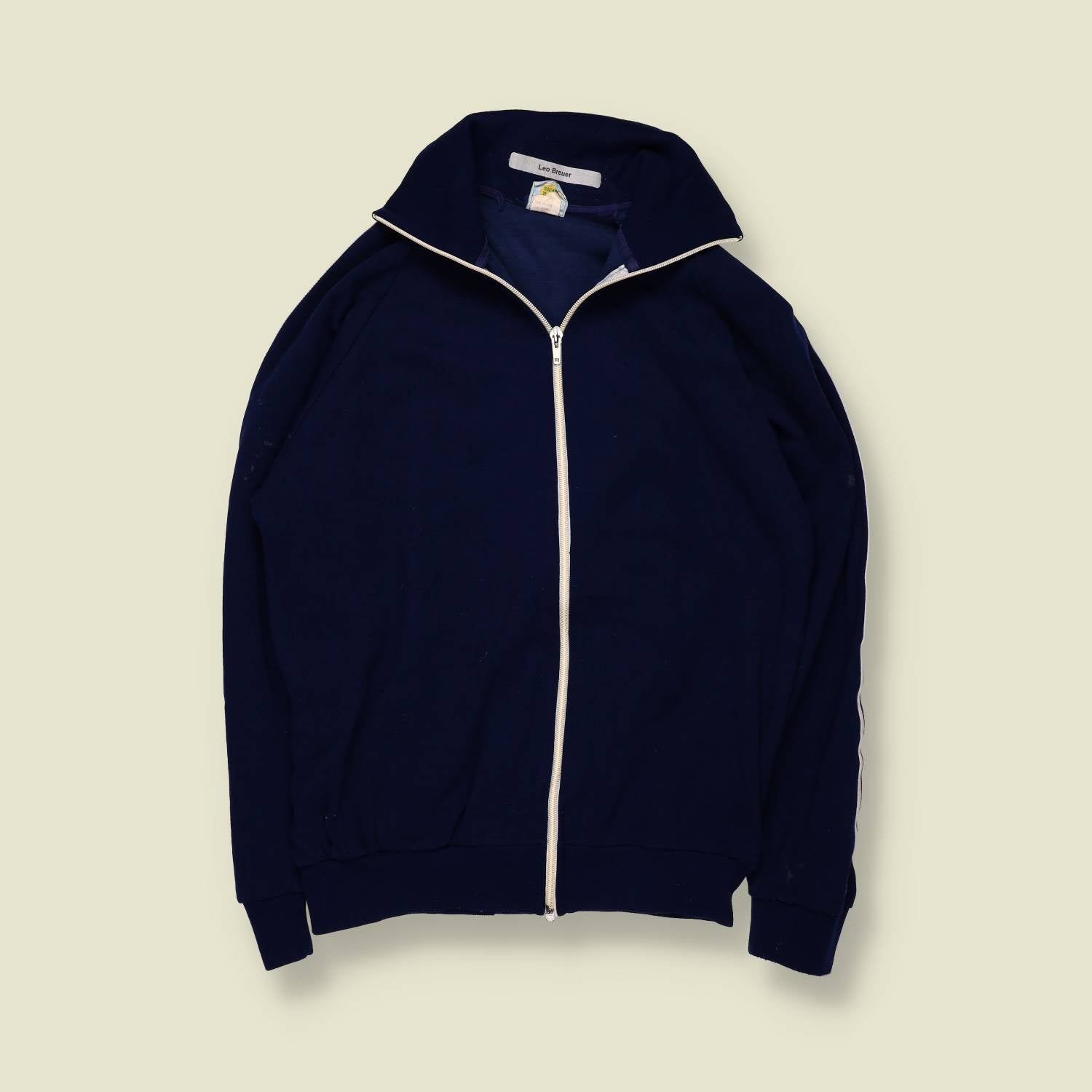 1970s | Helanca | Zip Front Polyester Track Top – XXS
