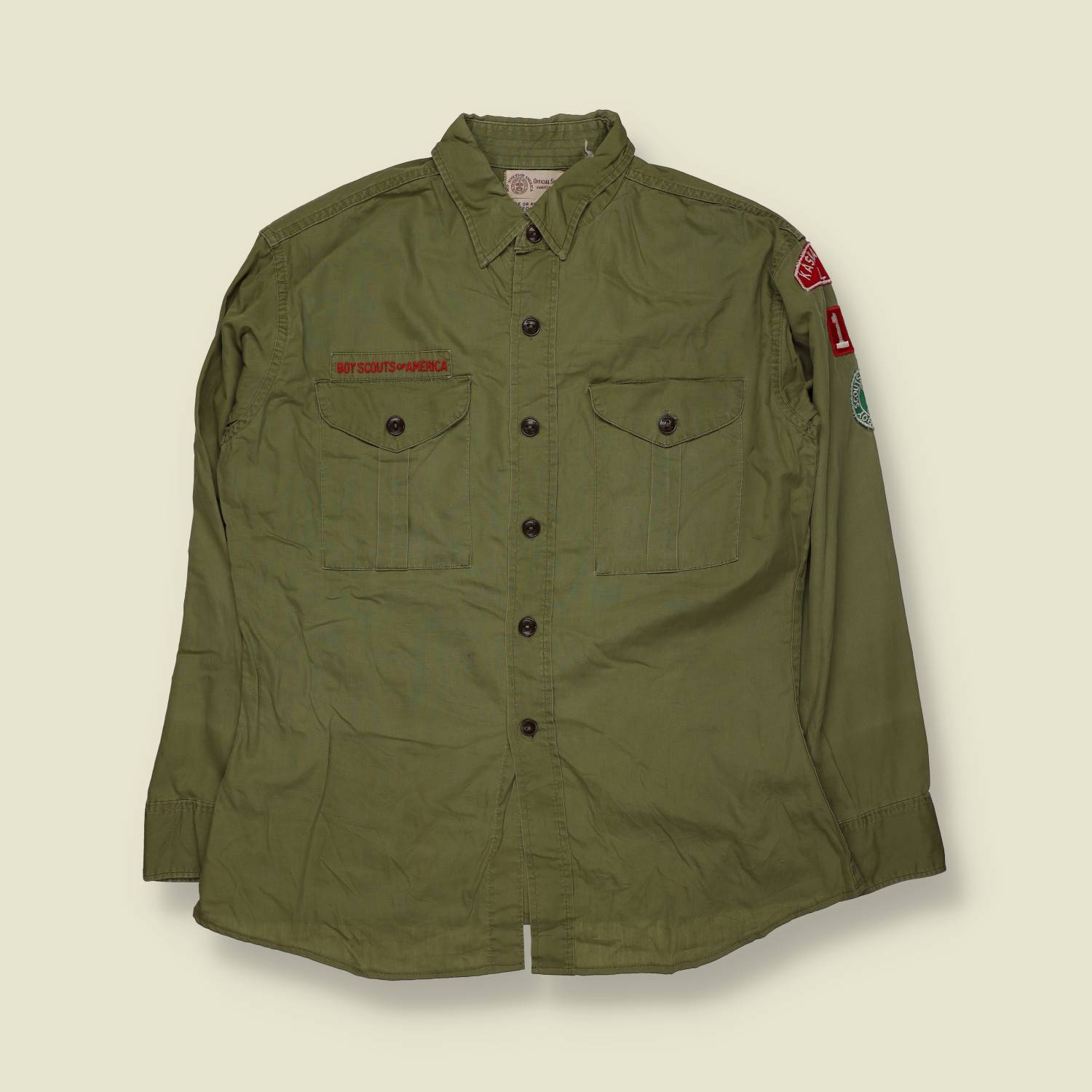 1970s | Boy Scouts of America | Uniform Shirt | Olive – M