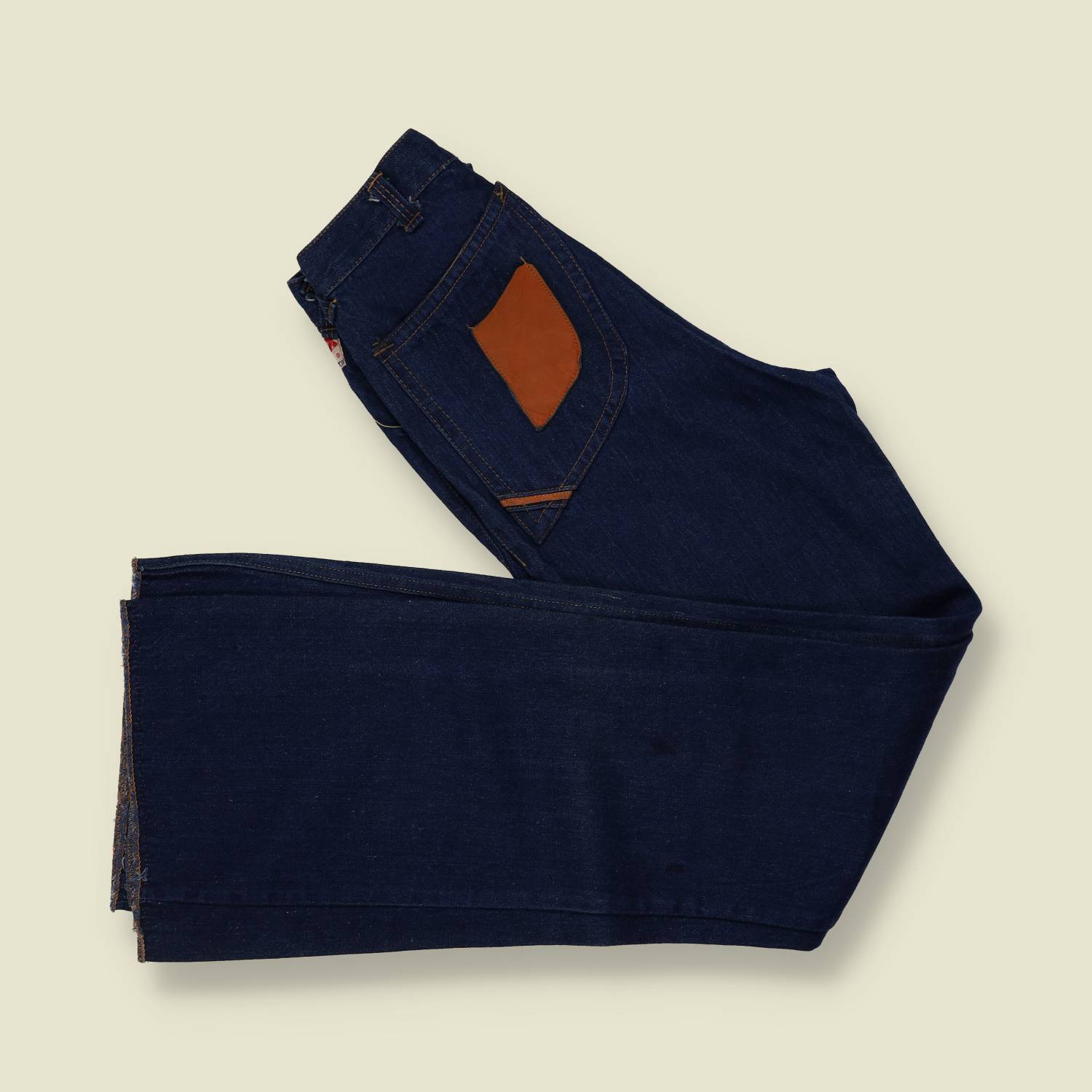 1970s | Dark Indigo High Waist Denim Flares - w26