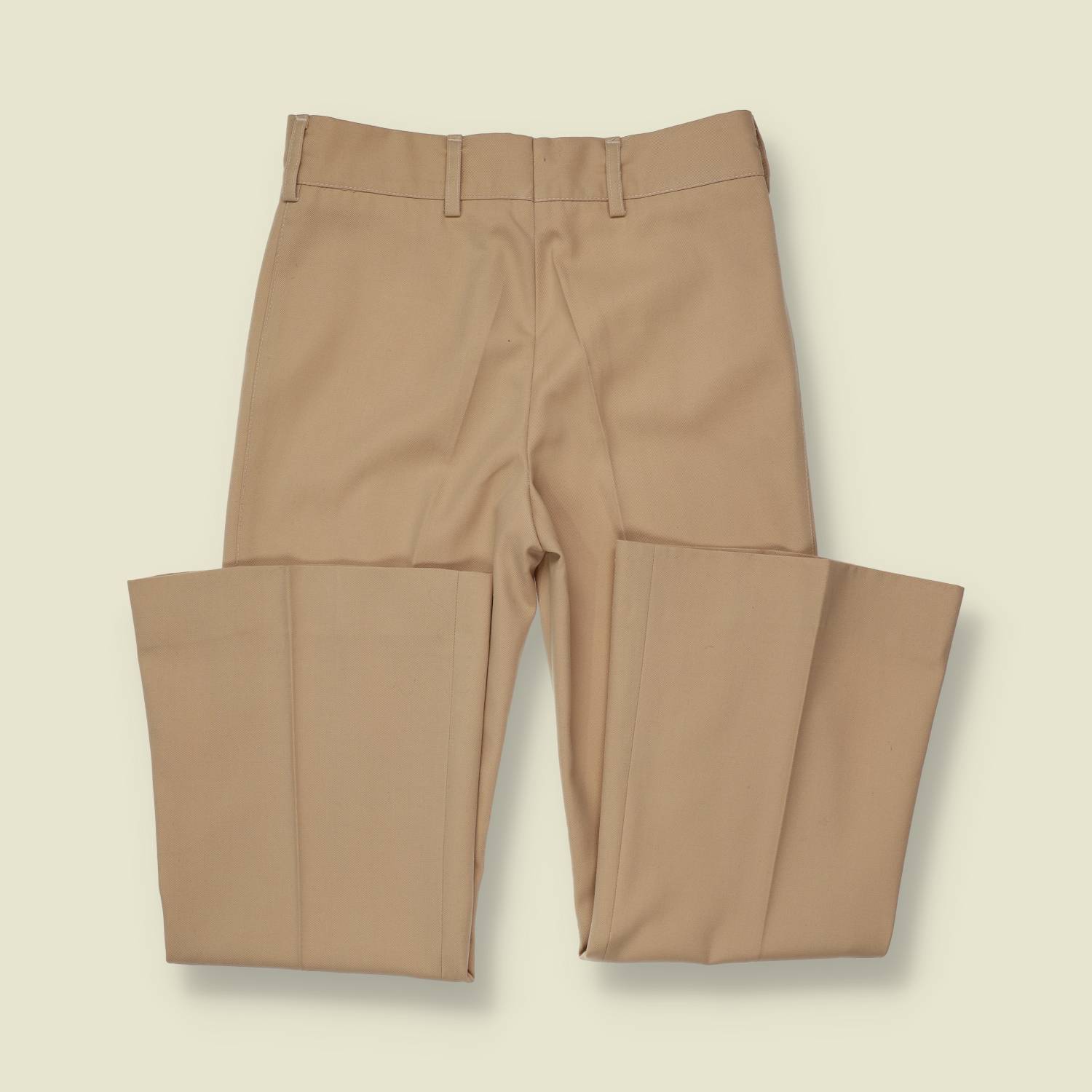 1970s | Camel High Waist Polyester Flares - w26
