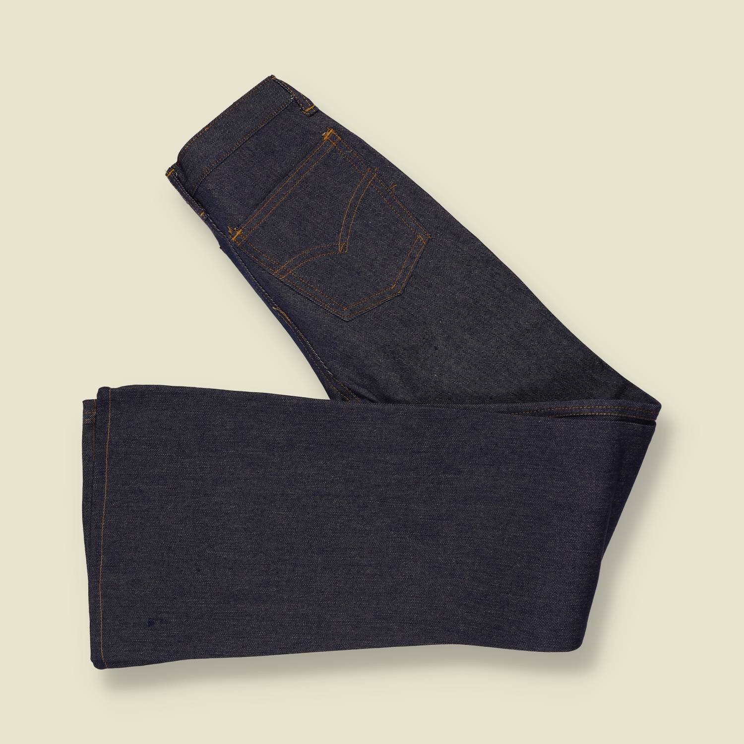 1970s | Dark Indigo High Waist Denim Flares - Deadstock - w24