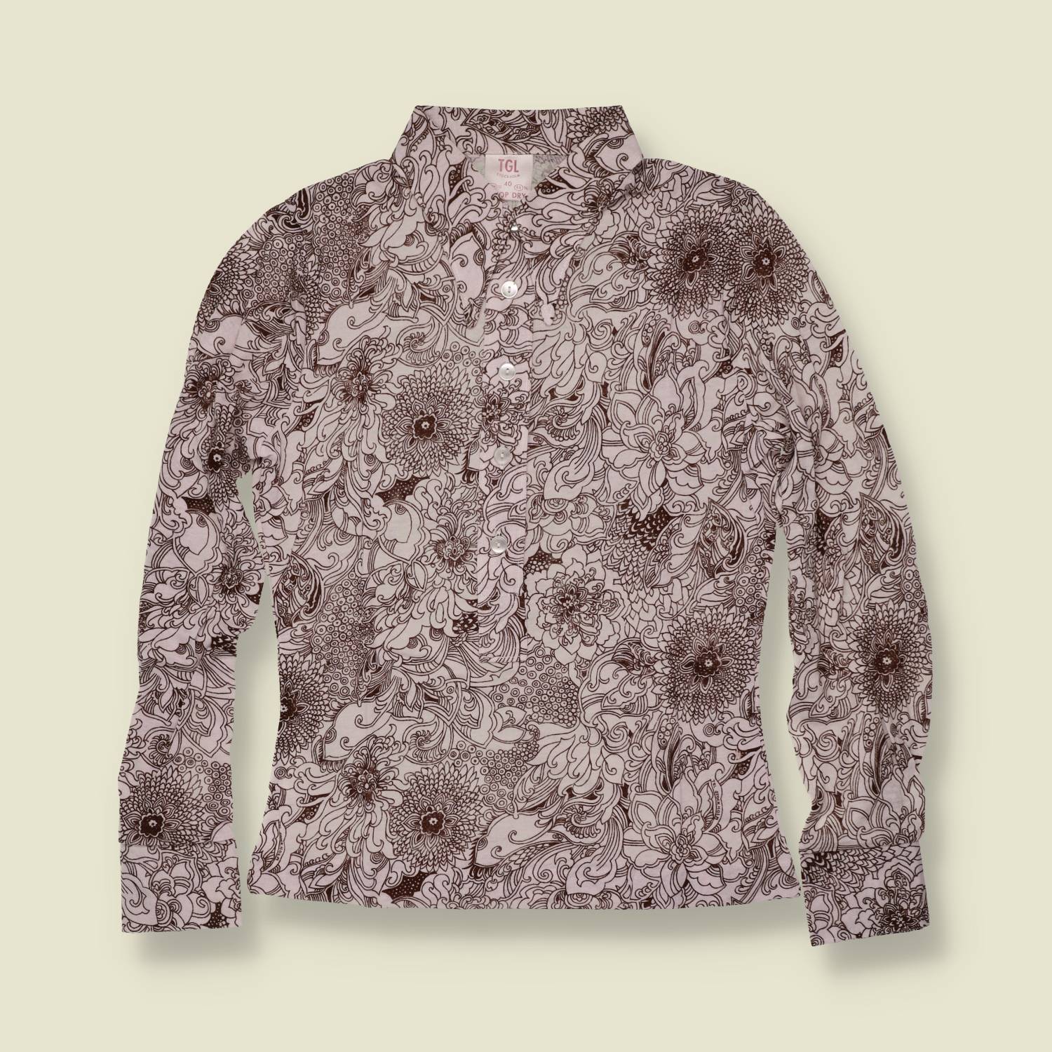 1970s | TGL | Floral Print Blouse - Deadstock - 8