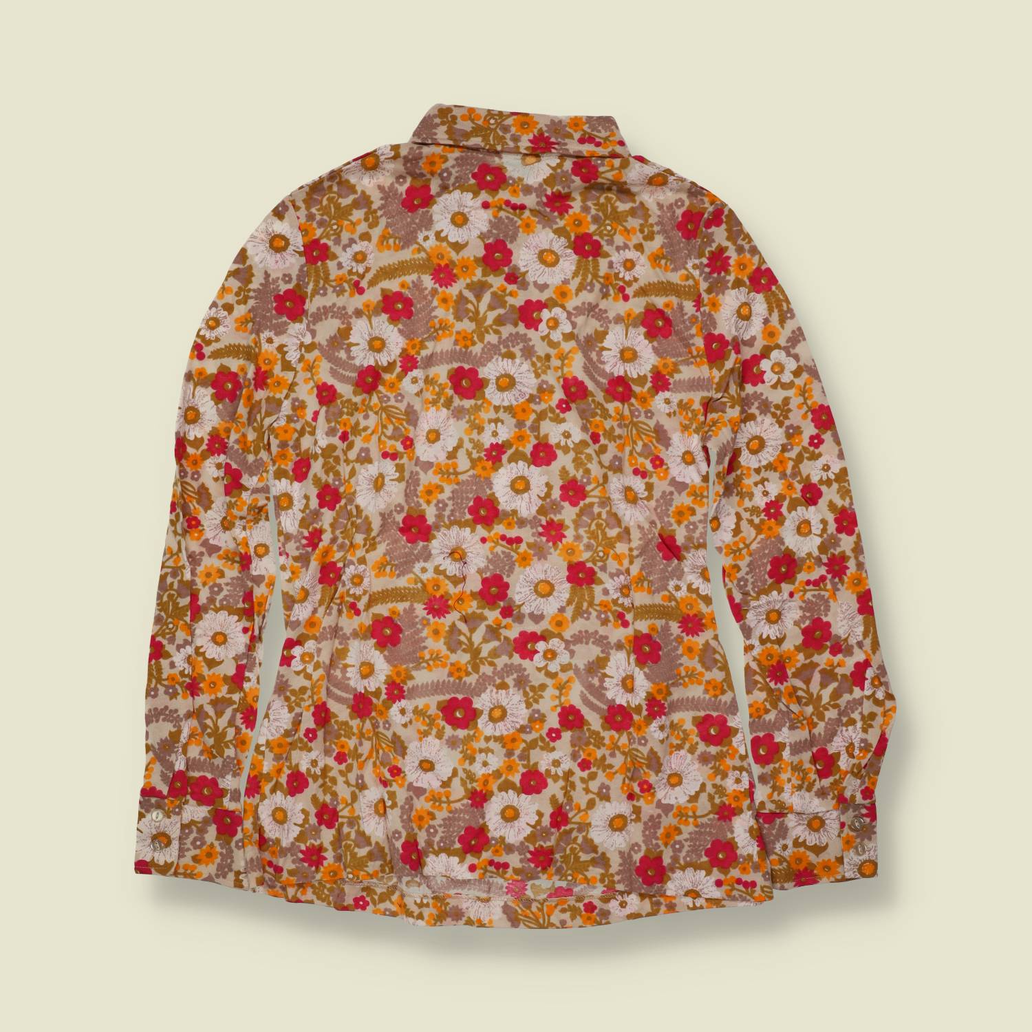 1970s | TGL | Floral Print Blouse - Deadstock - 10