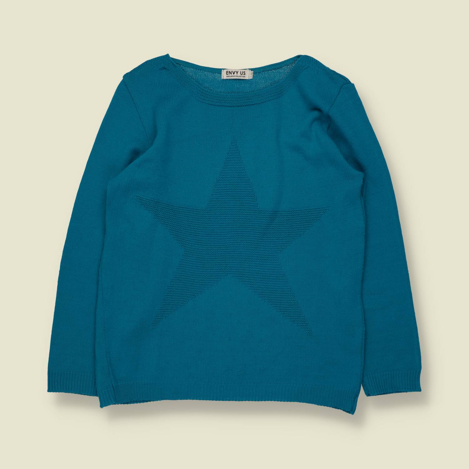 2000s | Envy Us | Teal Tonal Star Knit Jumper - 10