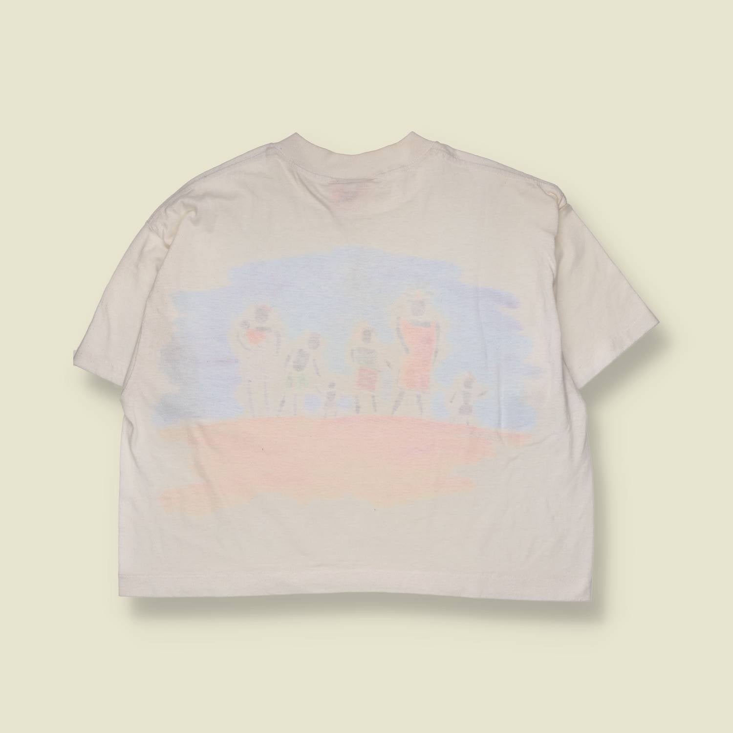 1990 | White Maui Watercolour Graphic Cotton Tee - 18