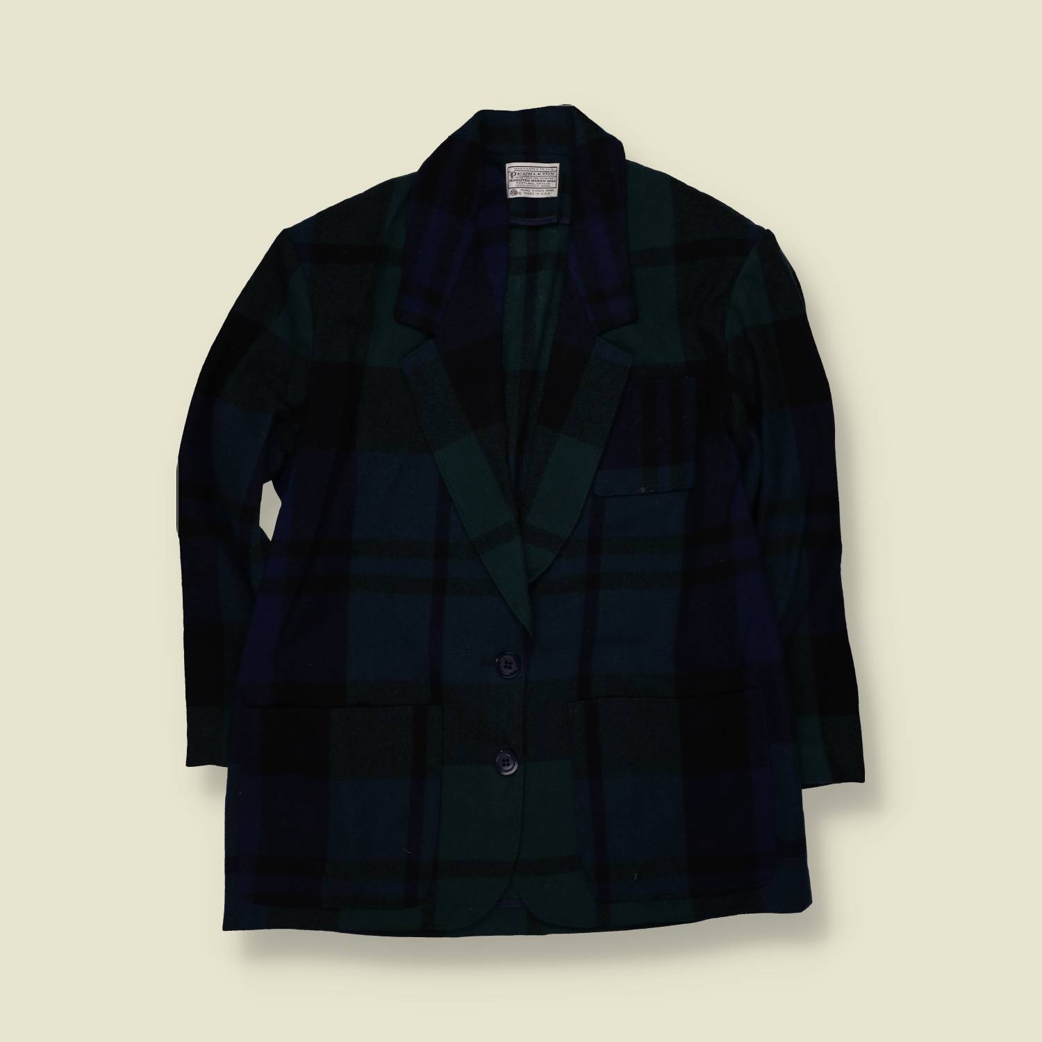 1980s | Pendleton | Tartan Blazer | Green & Navy - 16