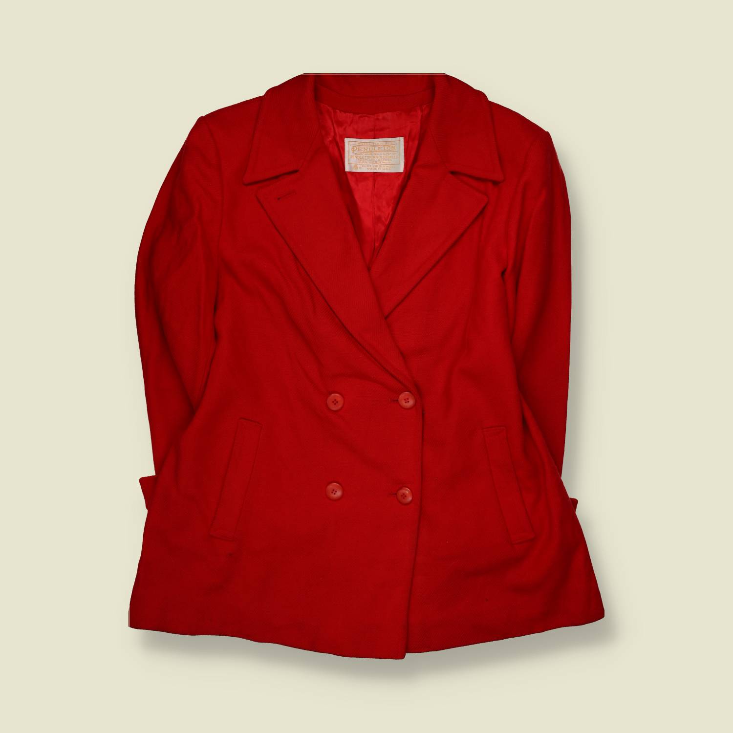 1980s | Pendleton | Double Breasted Wool Jacket | Red - 20