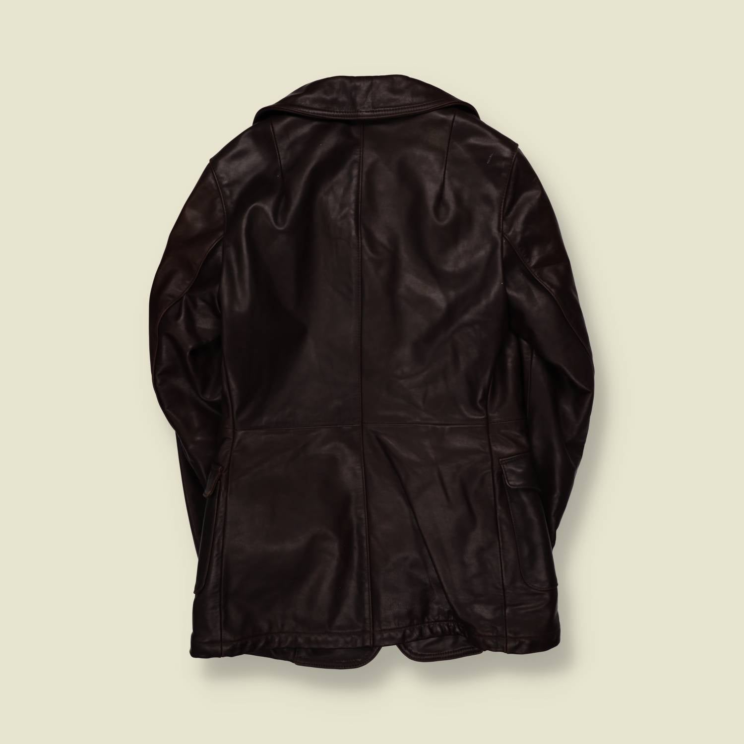 1990s | Stewart | Heavy Leather Jacket | Brown - 8