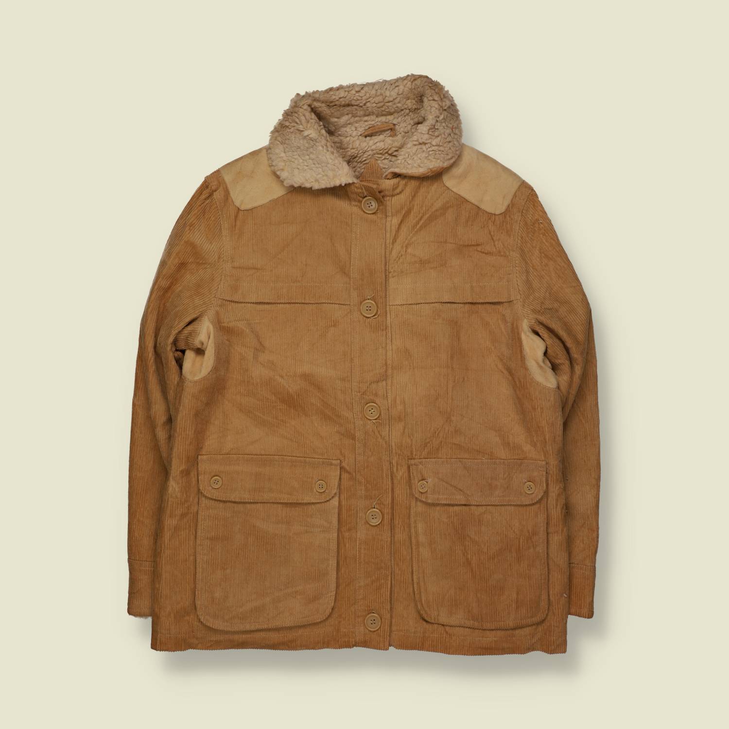 1970s | Milberry | Corduroy Ranch Coat | Tan - 14
