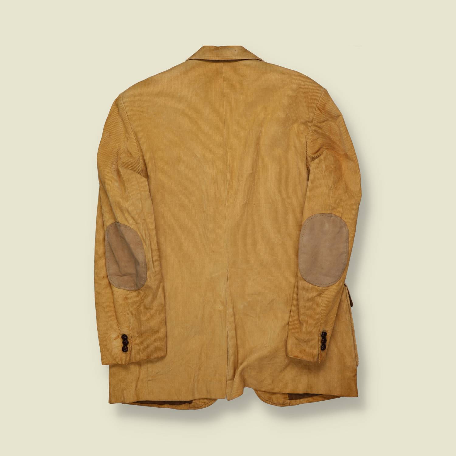1970s | Unbranded | Corduroy Sports Coat – Wheat with Elbow Patches - M