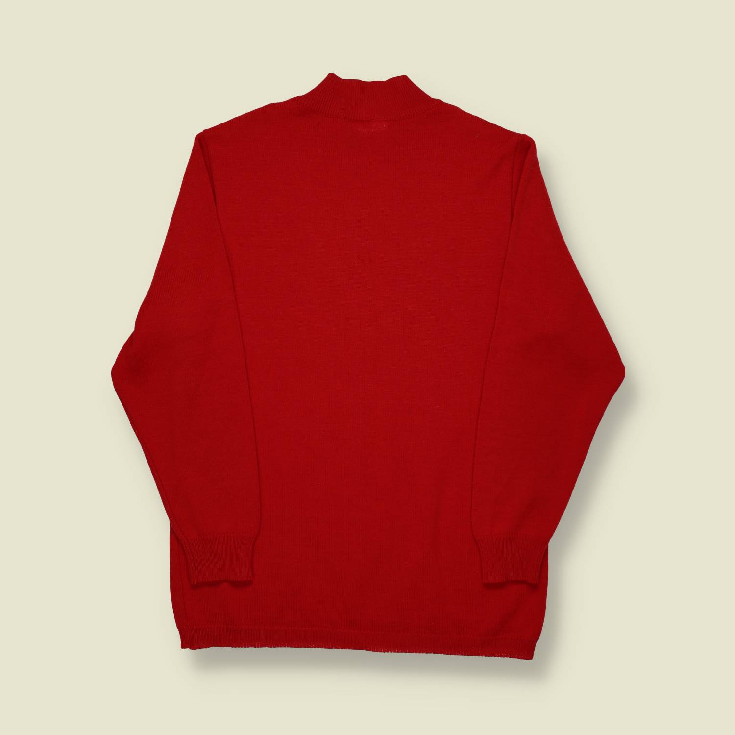 1970s | Unbranded | Knit Jumper – Red Argyle - S