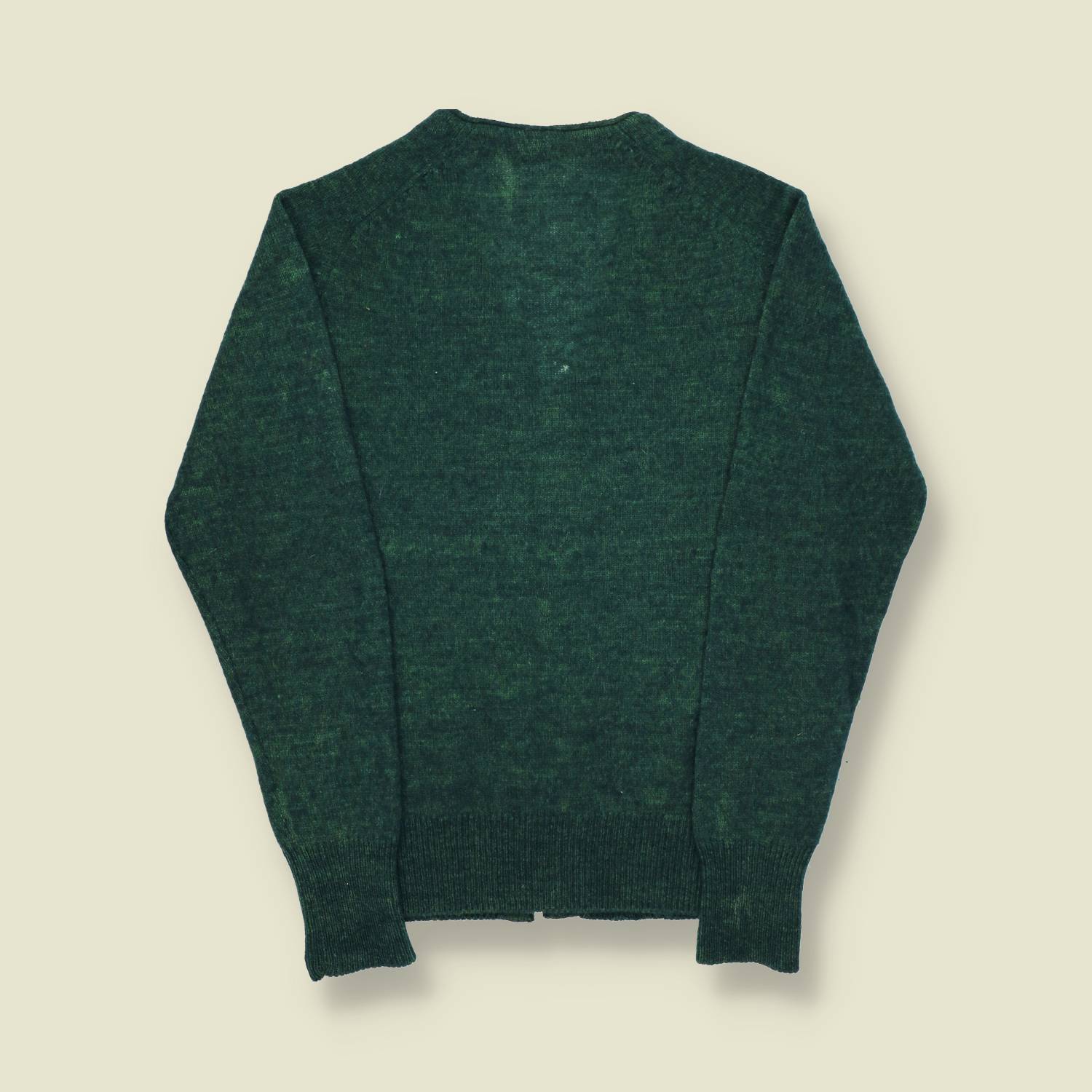 1960s–70s | Unbranded | Wool Cardigan – Forest Green - XS/S