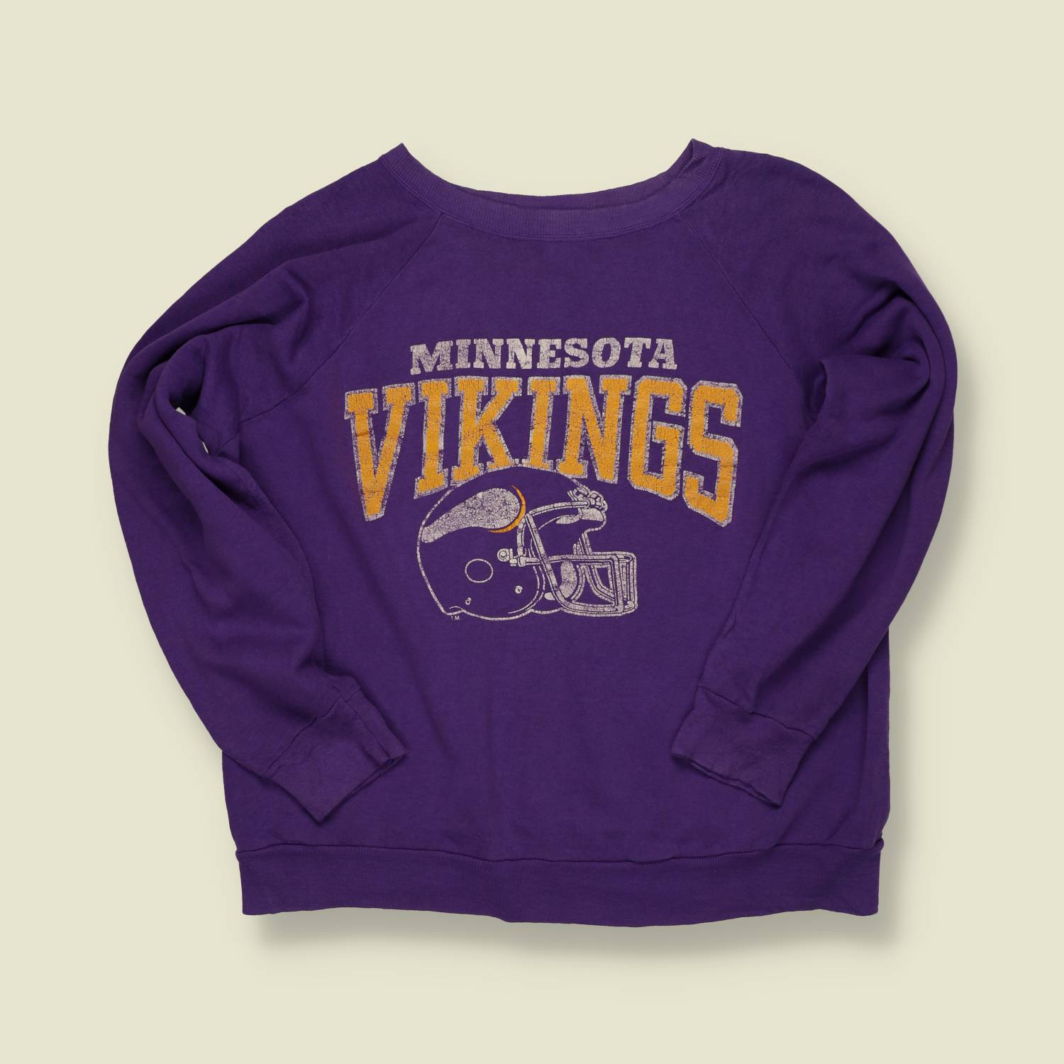 1980s | Champion Reverse Weave | Minnesota Vikings Sweatshirt – Purple/Gold - M
