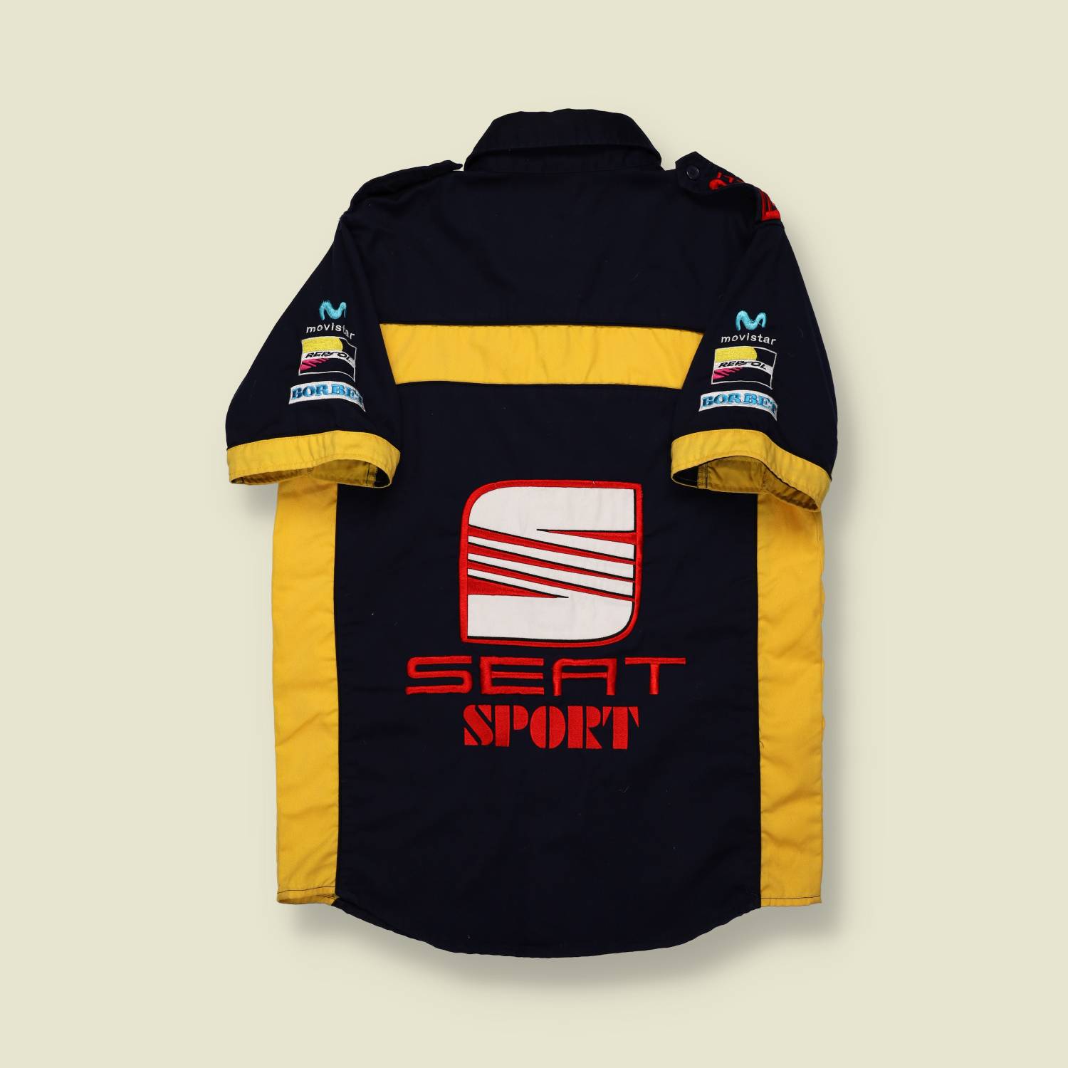 2000s | SEAT Sport | Team Racing Shirt – Navy & Yellow - S