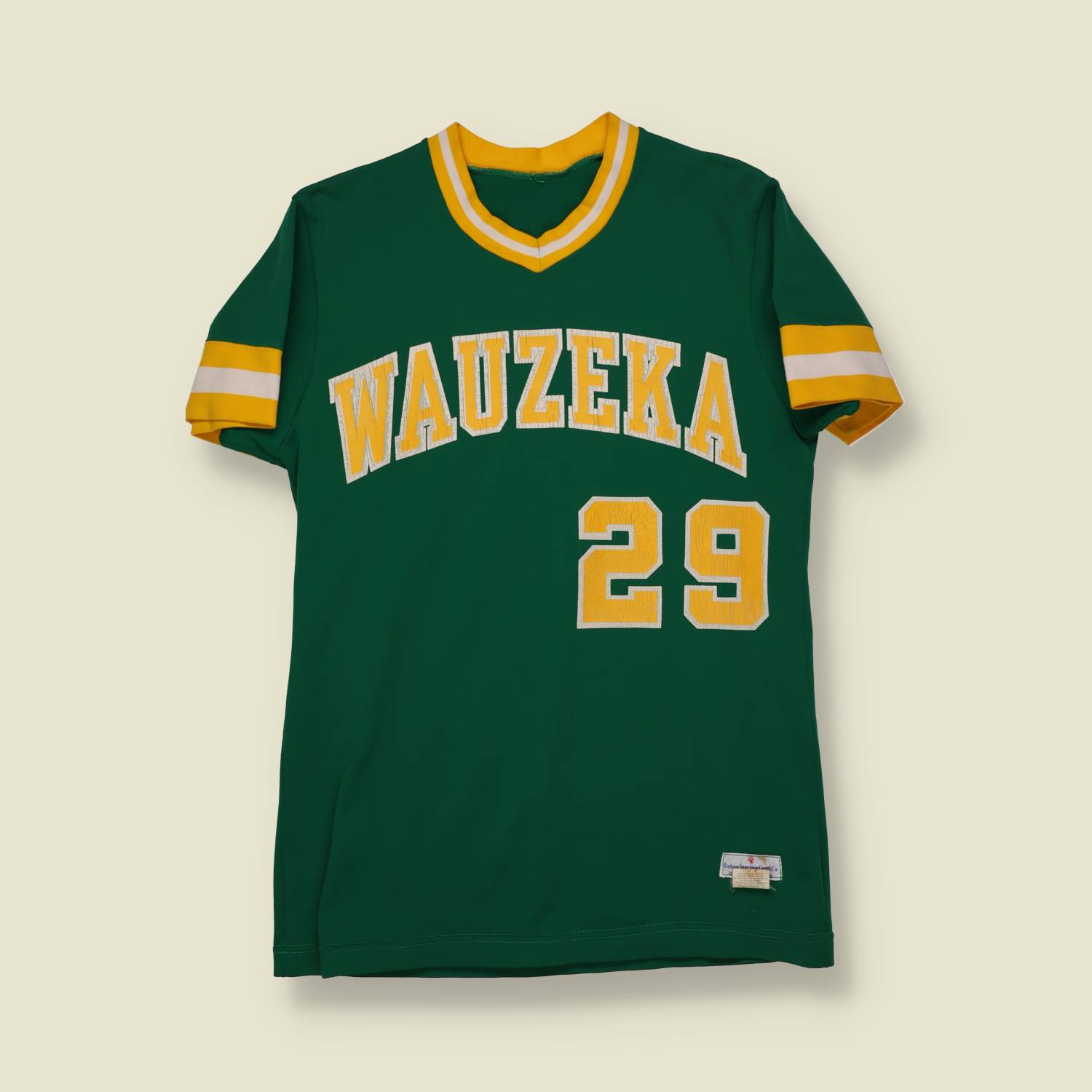 1970s | Badger Sportswear | Wauzeka Athletic Jersey – No. 29 (Green & Gold) - XS