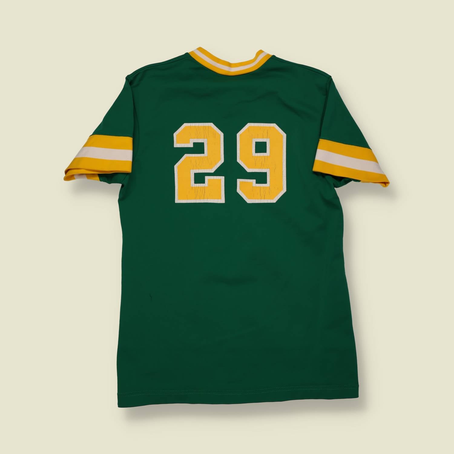 1970s | Badger Sportswear | Wauzeka Athletic Jersey – No. 29 (Green & Gold) - XS