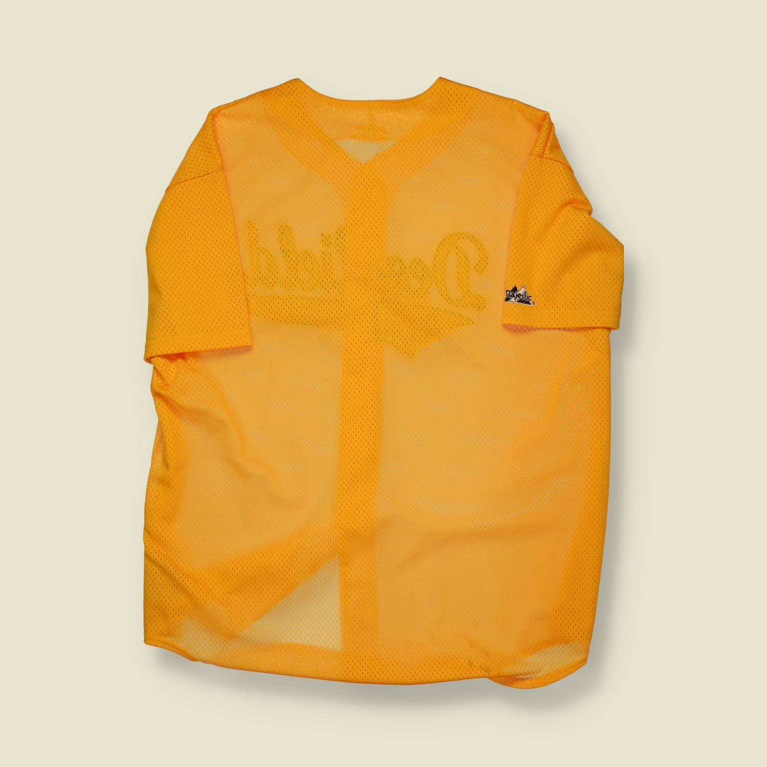 2000s | Majestic | Deerfield Pony Baseball Jersey – Yellow & Black - XL