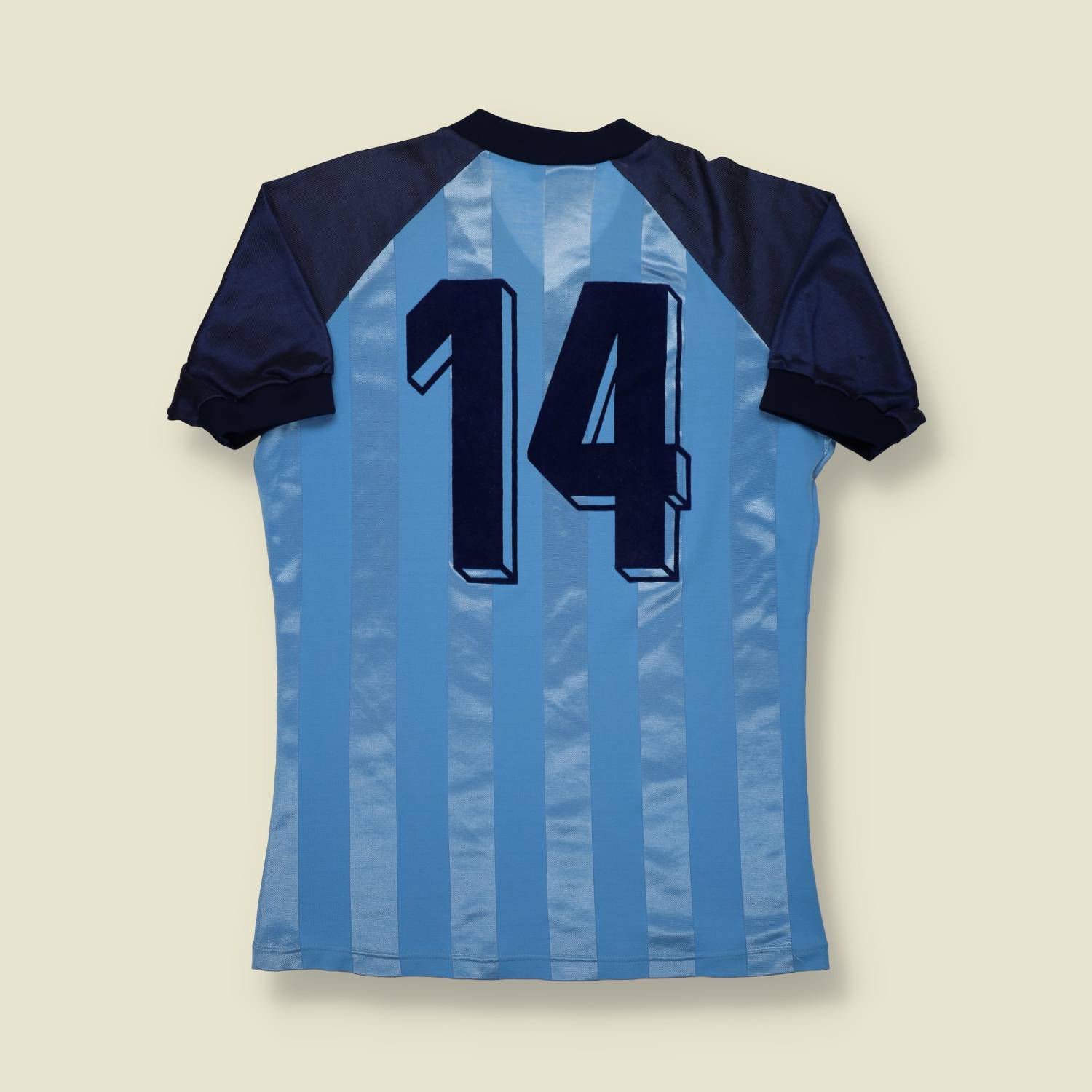 1980s | Puma | Football Jersey – Sky / Navy (#14) - S