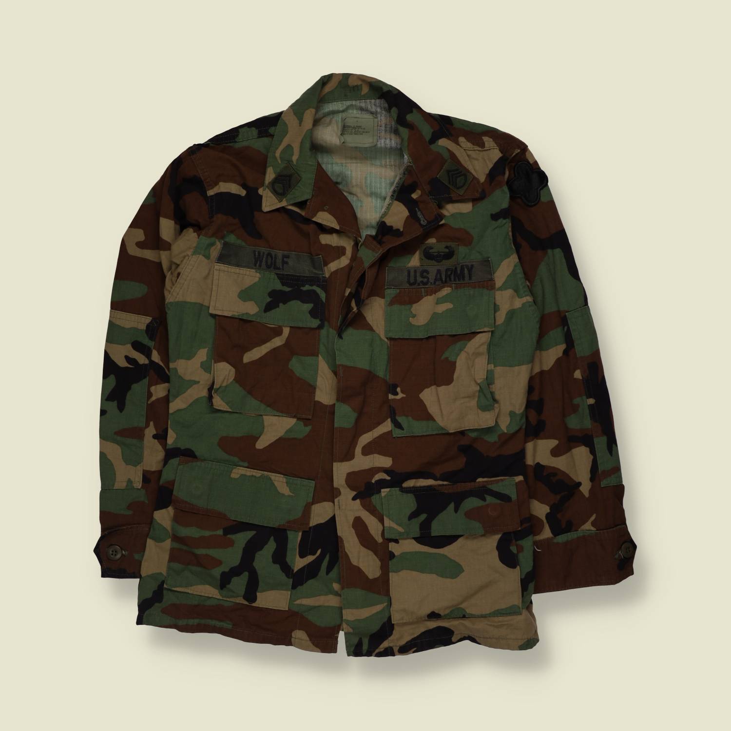 1980s–1990s U.S. Army | Woodland BDU Shirt | Camouflage - XS