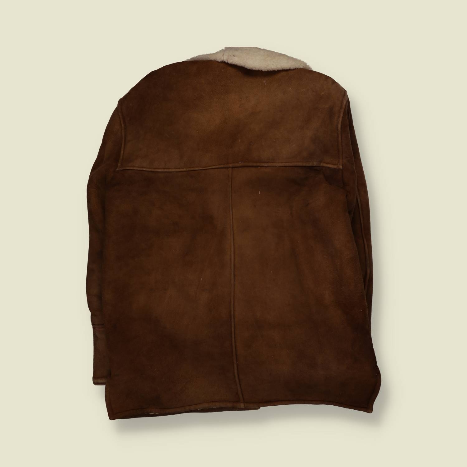 1960s | Shawl Collar Sheepskin Jacket | Brown - L