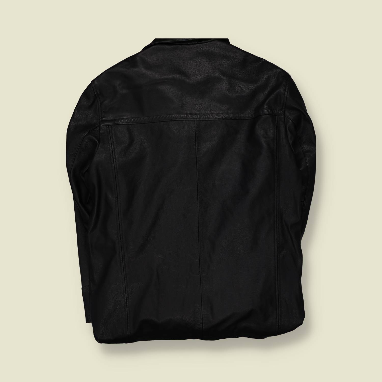 1990s Gipsy | Chunky Leather Coat | Black - XL