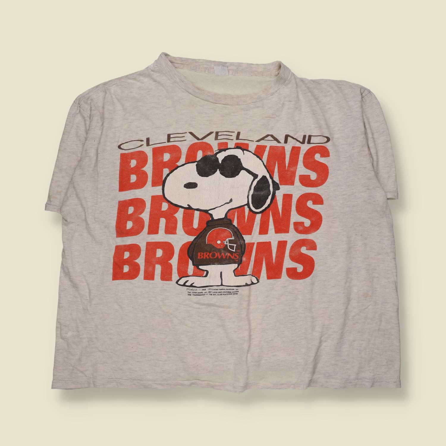 1993 Cleveland Browns | Snoopy T-Shirt | Grey - 4XL