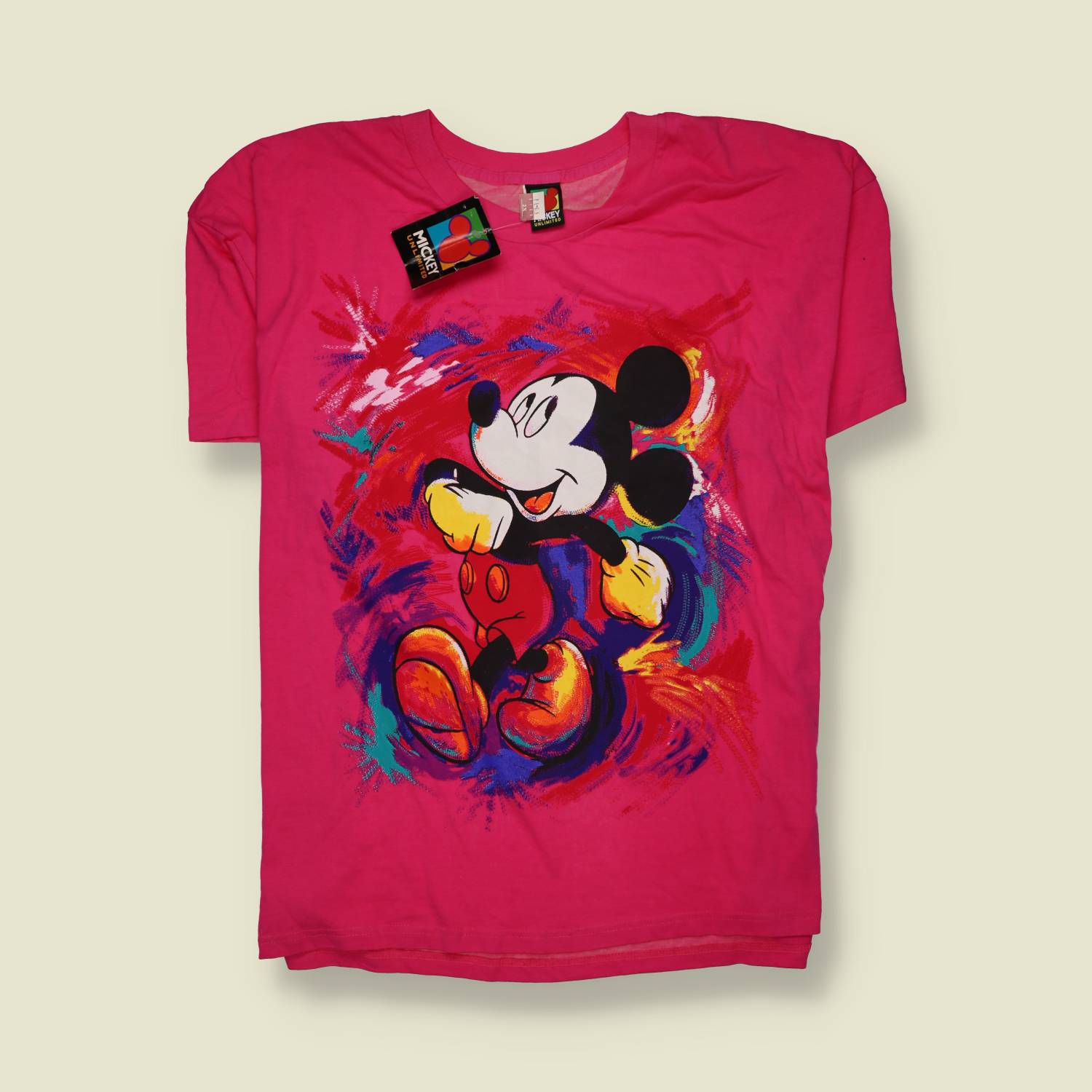 1990s | Disney | Mickey Mouse Graphic T-Shirt | Pink | Deadstock - 5XL
