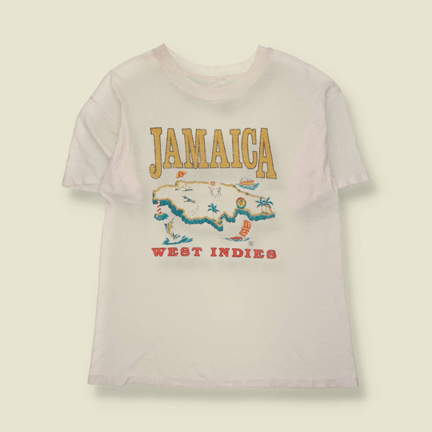 1970s | Jamaica Graphic T-Shirt | White - L