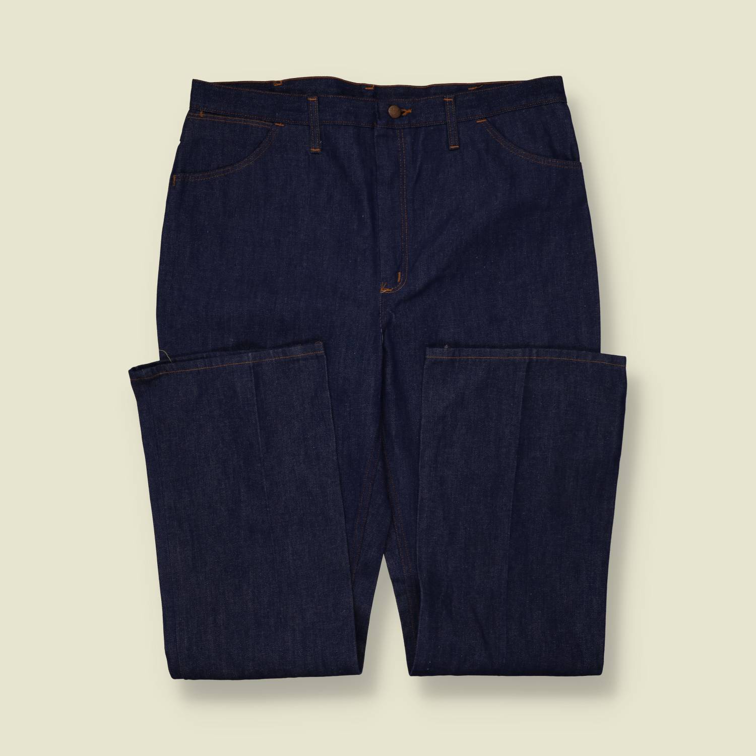 1970s | Wrangler | Deadstock Flared Jeans | Dark Blue - w38