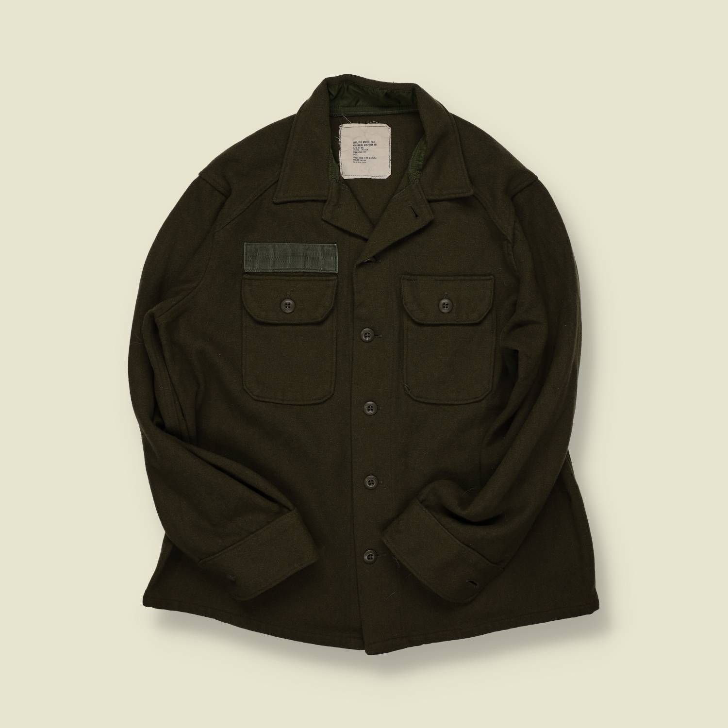 1990s | NATO | Olive Wool Field Shirt/Jacket - M