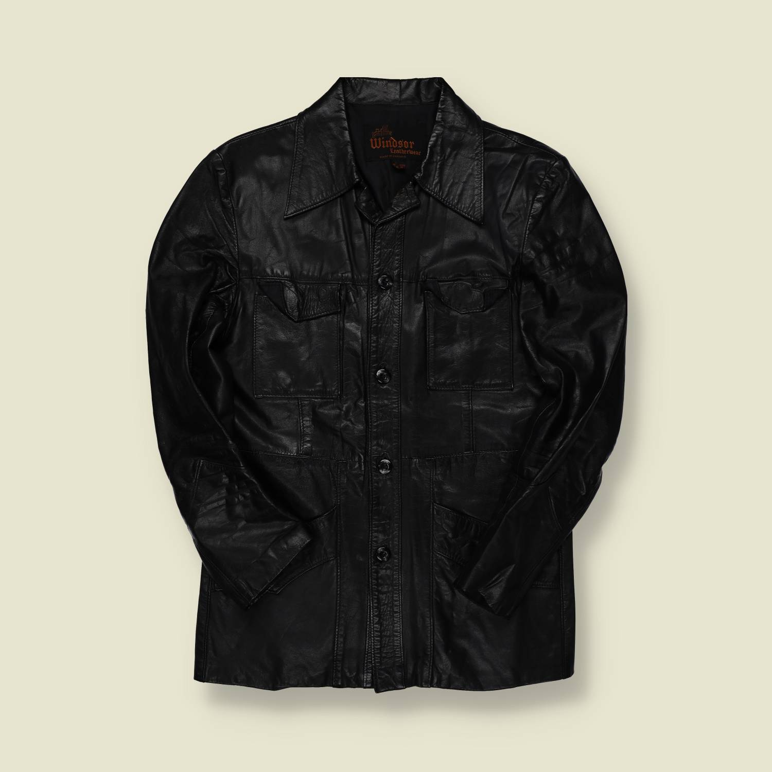 1970s | Windsor Leatherwear | Black Leather Jacket – Made in England - S