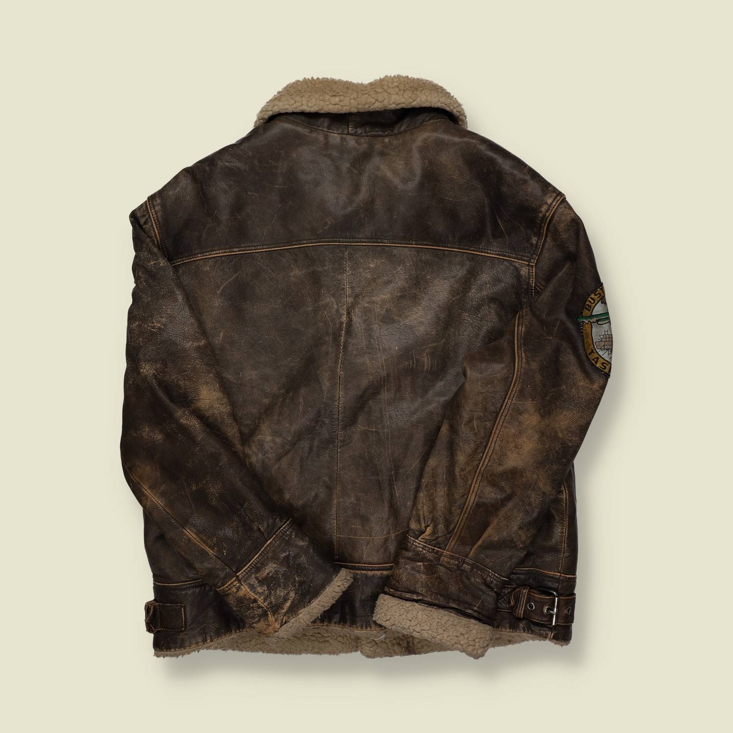 1980s Reproduction | Maverick Top Gun-Style Shearling Leather Jacket - M