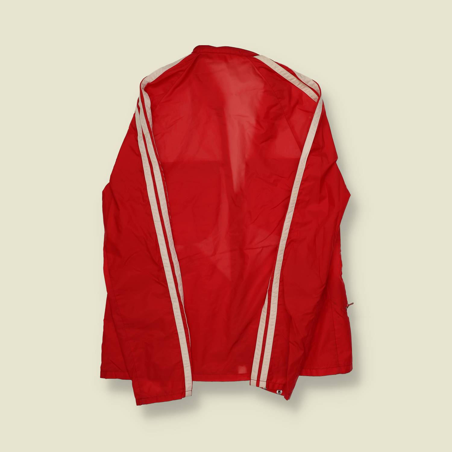 1970s/1980s | Adidas | 3-Stripe Windbreaker – Red/White - XS/S