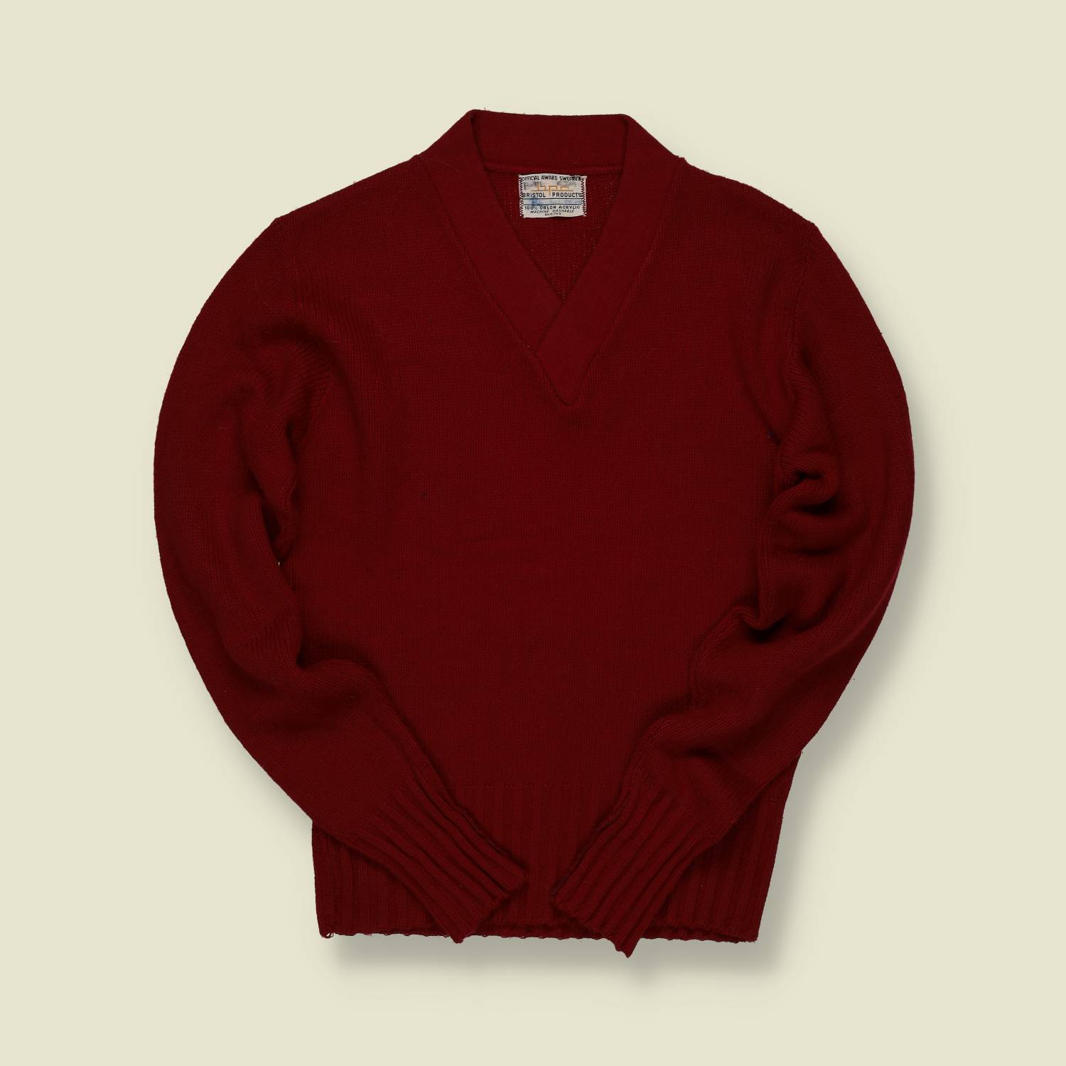 1970s | Bristol Products | Award Sweater – Burgundy - S