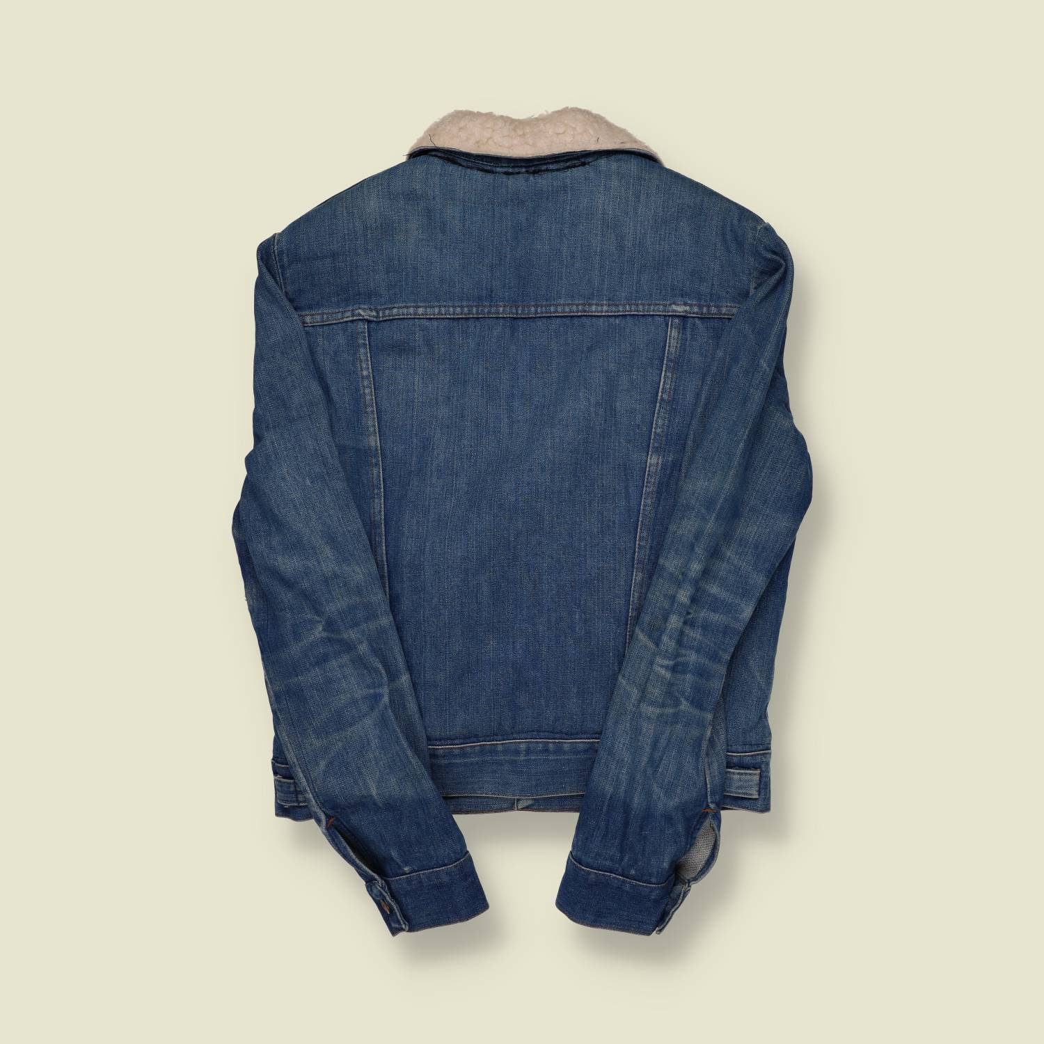 1970s | Wrangler | Sherpa-Lined Denim Jacket – Mid Wash - XS