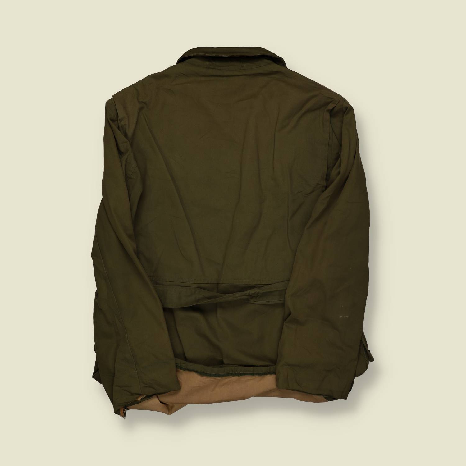 1960s–1970s | Belstaff (Made in England) | Canvas Field Jacket w/ Quilted Shoulder – Olive - M/L