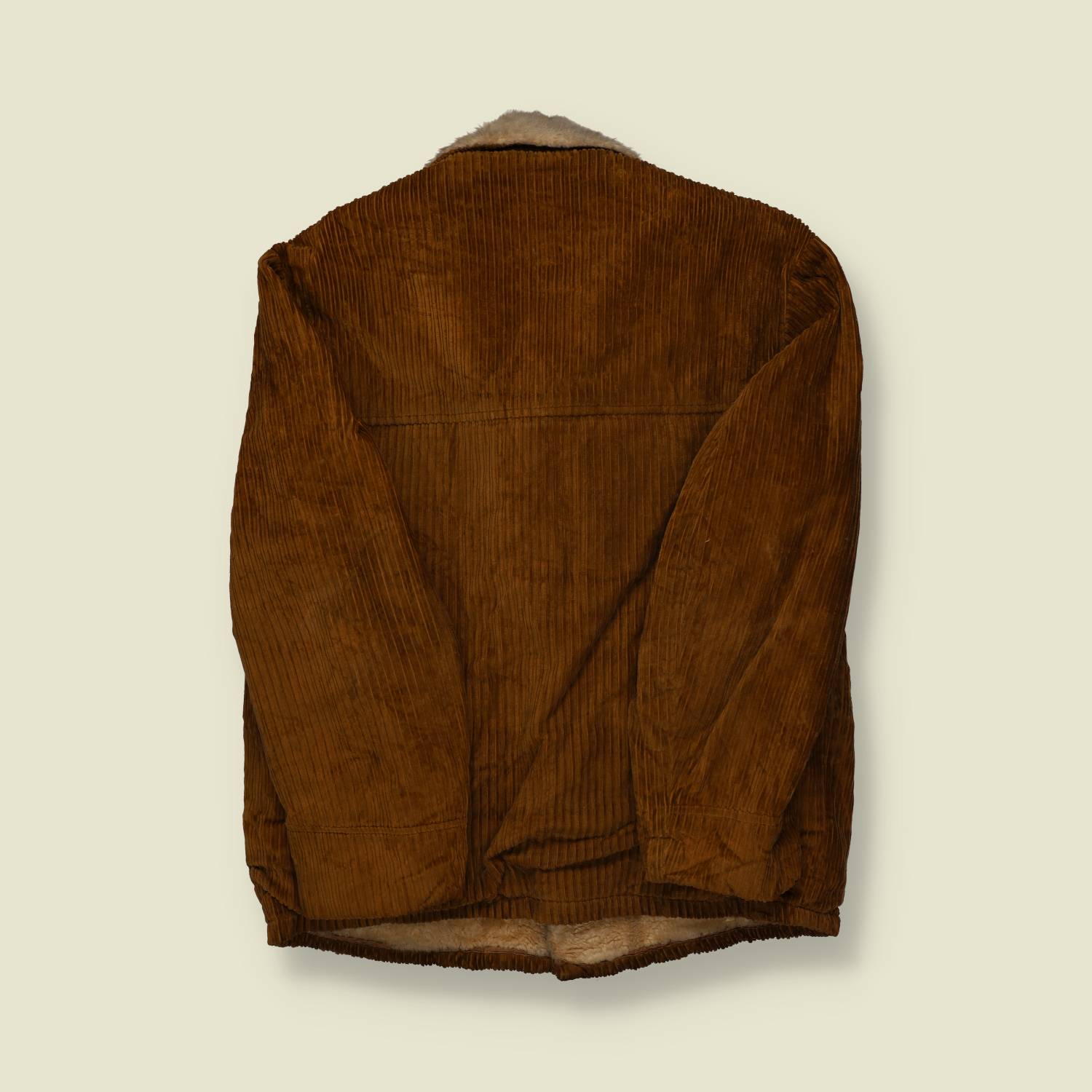 1950s–60s | Canada West | Mouton-Lined Corduroy Jacket – Brown - S