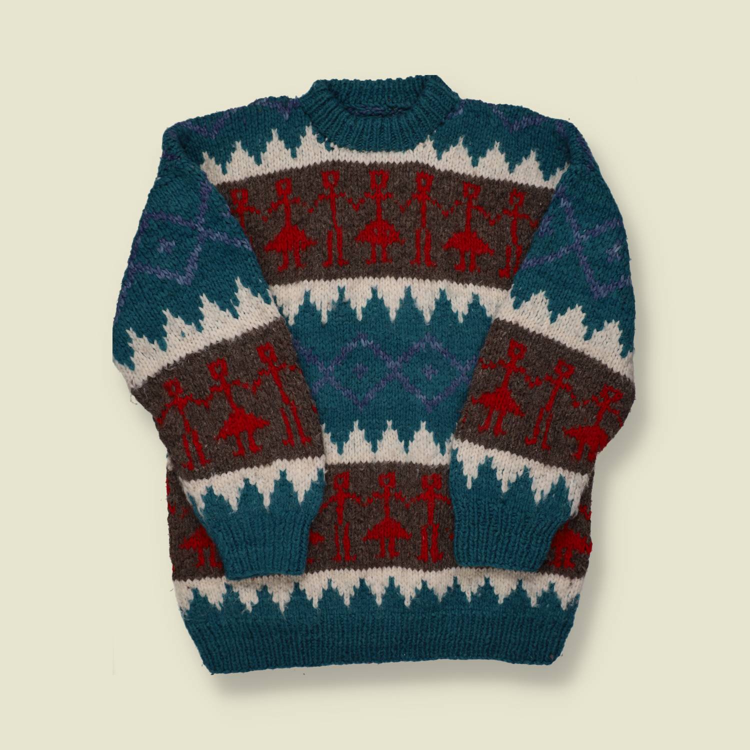 1970s Hand Knitted Jumper - XXL