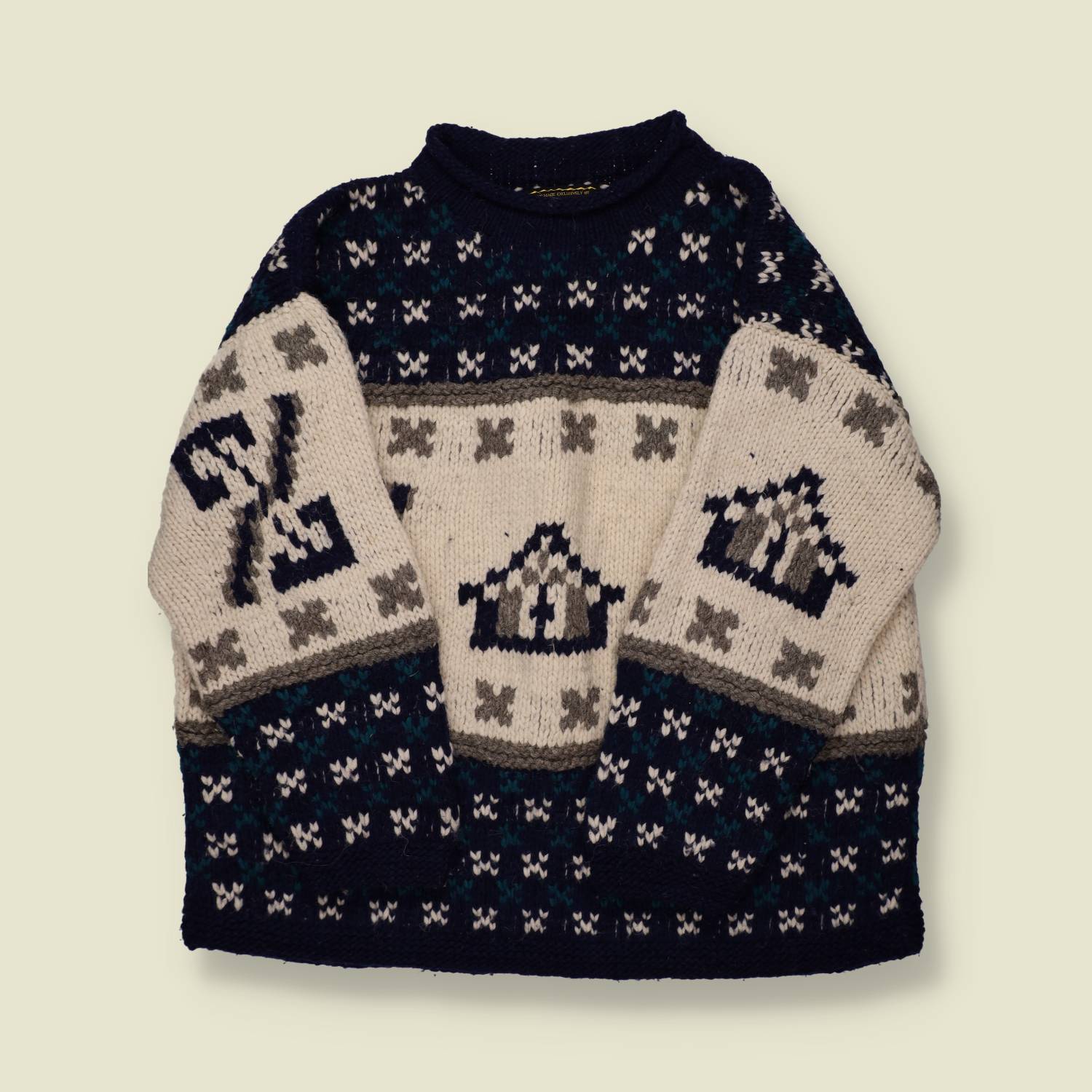 1970s Hand Knitted Jumper - XXL