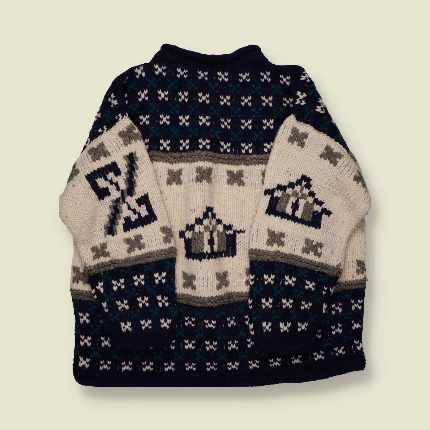 1970s Hand Knitted Jumper - XXL