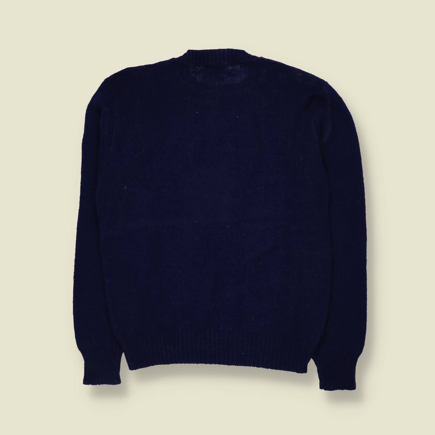 1970s | Robert Bruce | Wool Crew Neck Jumper | Navy - S