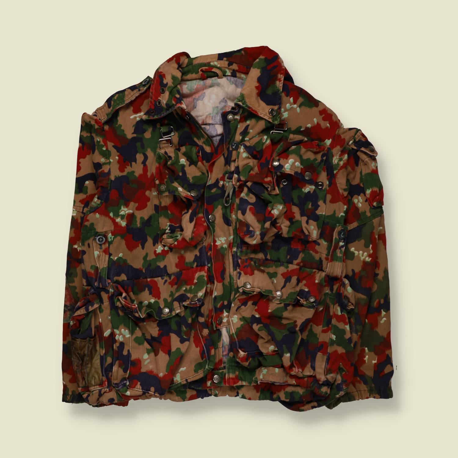 1980s | Swiss Army | Alpenflage Camo Field Jacket | Multi - S