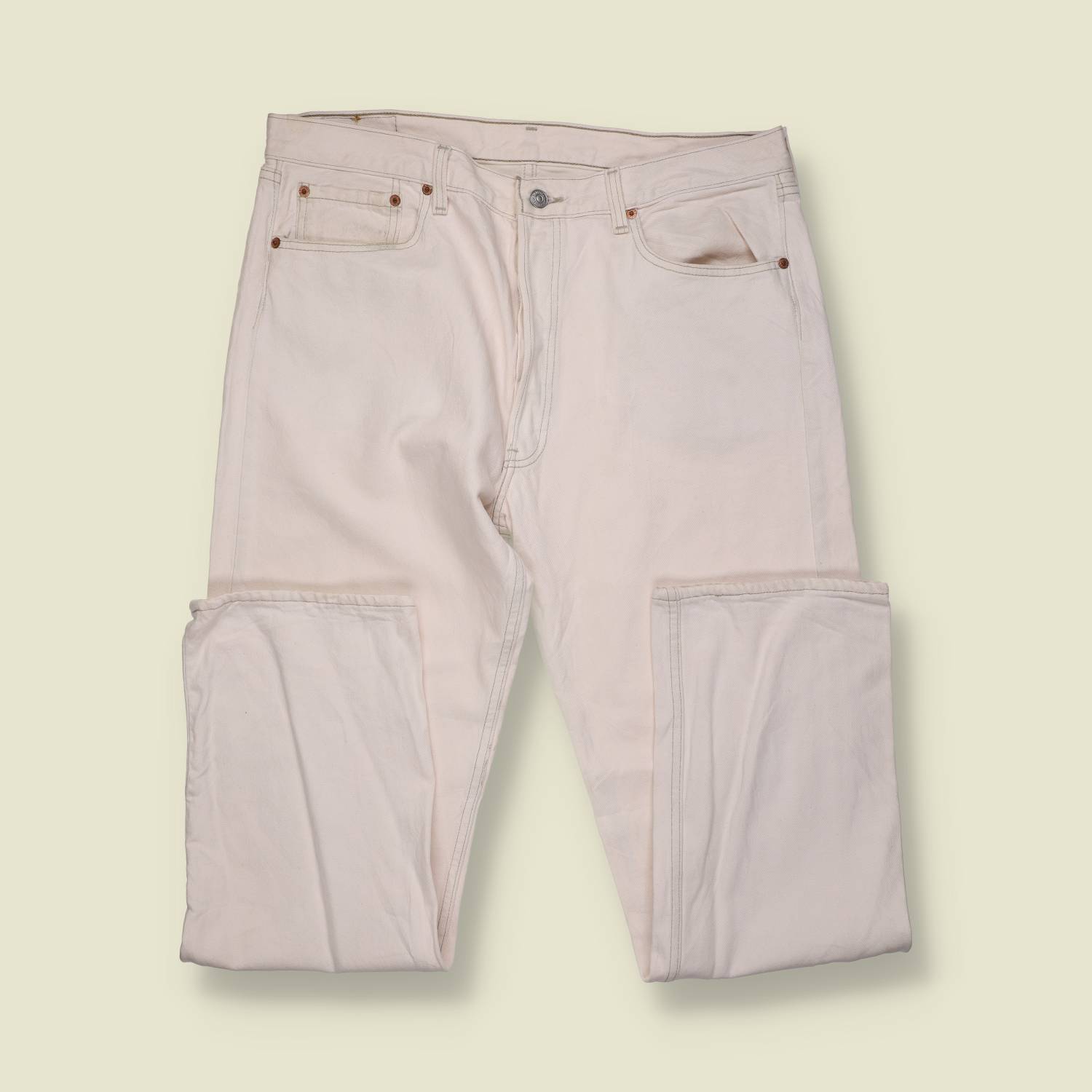 1980s–1990s | Levi’s | 501 Jeans | White | Made In USA - w36