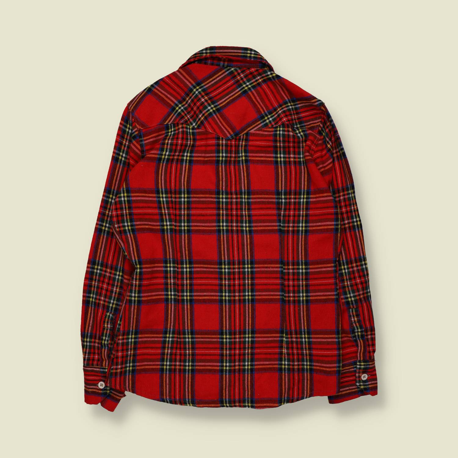 1970s | Wrangler | Plaid Shirt | Red Tartan – S