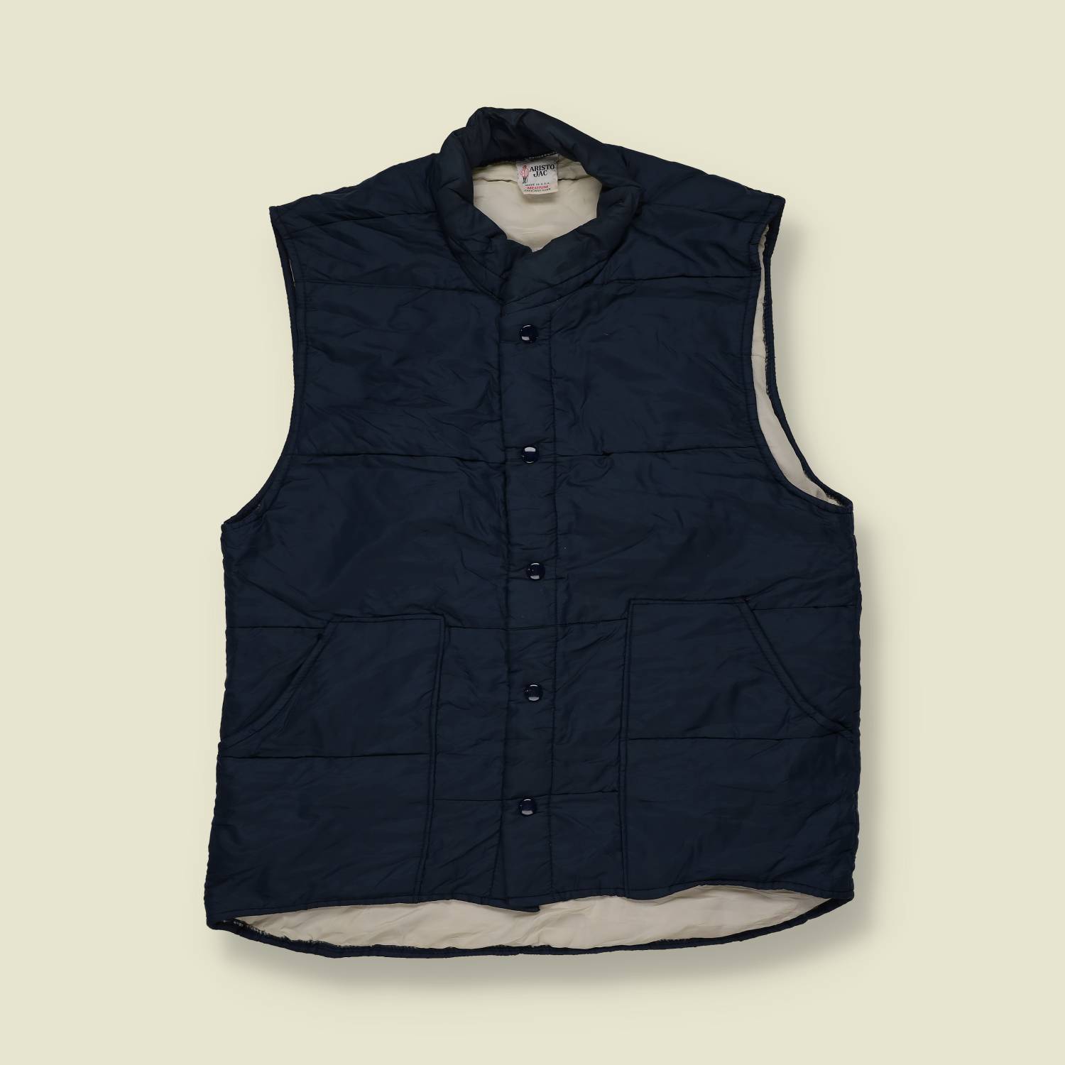 1970s | Aristo Jac | Quilted Gilet – Navy - M
