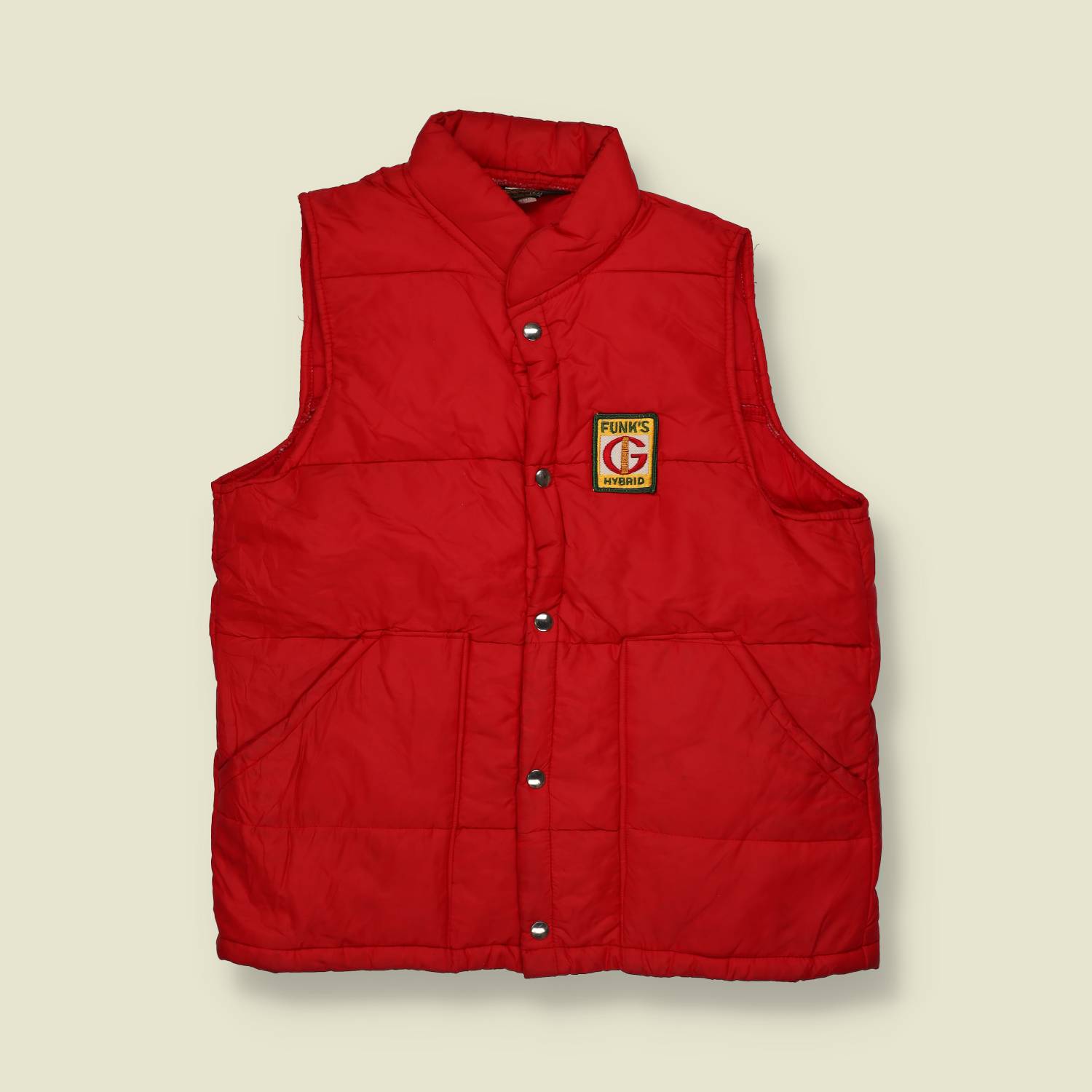 1970s | Swingster | Padded Gilet – Red - S